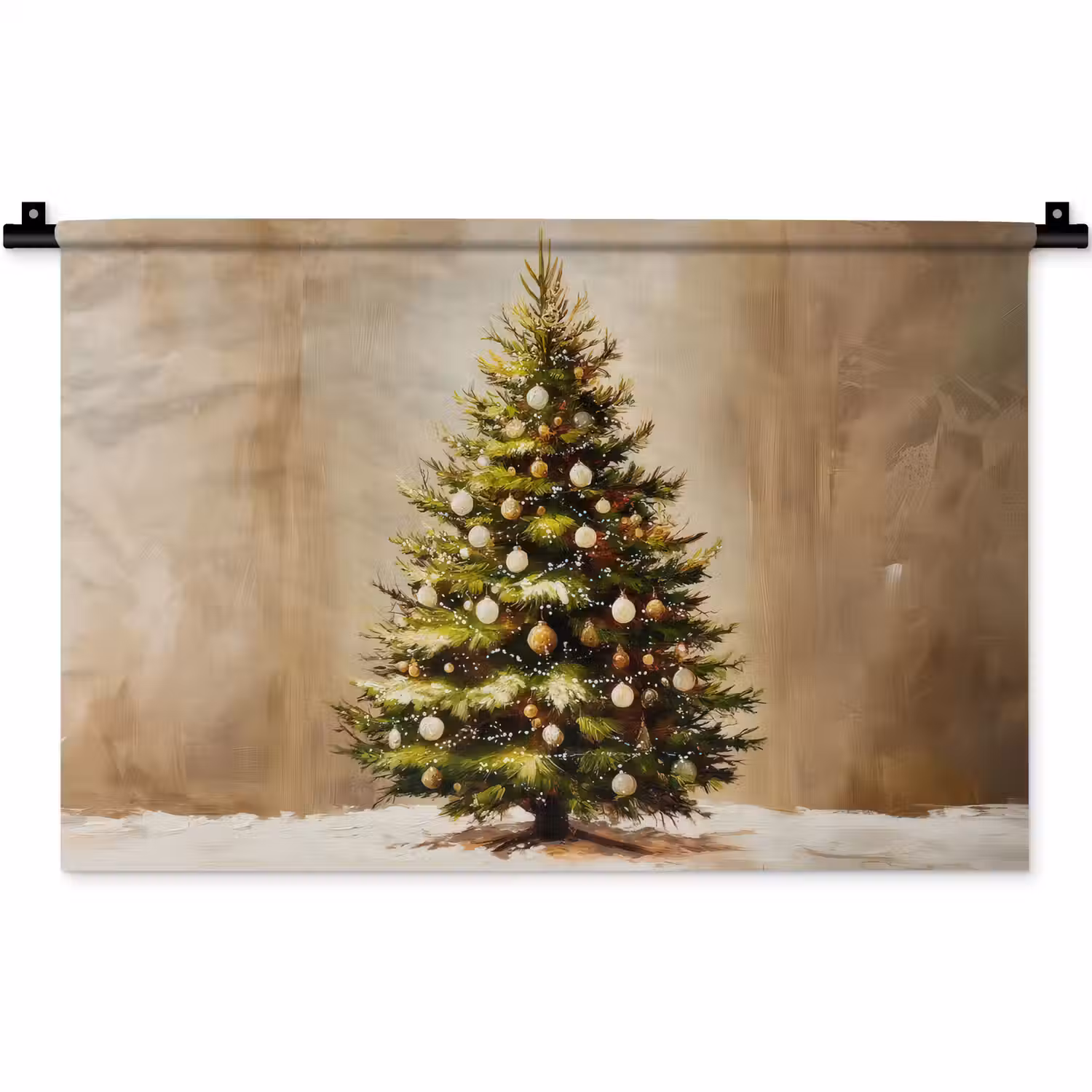 Kerst - Sfeer - Groen Wandkleed katoen klein -zz3d