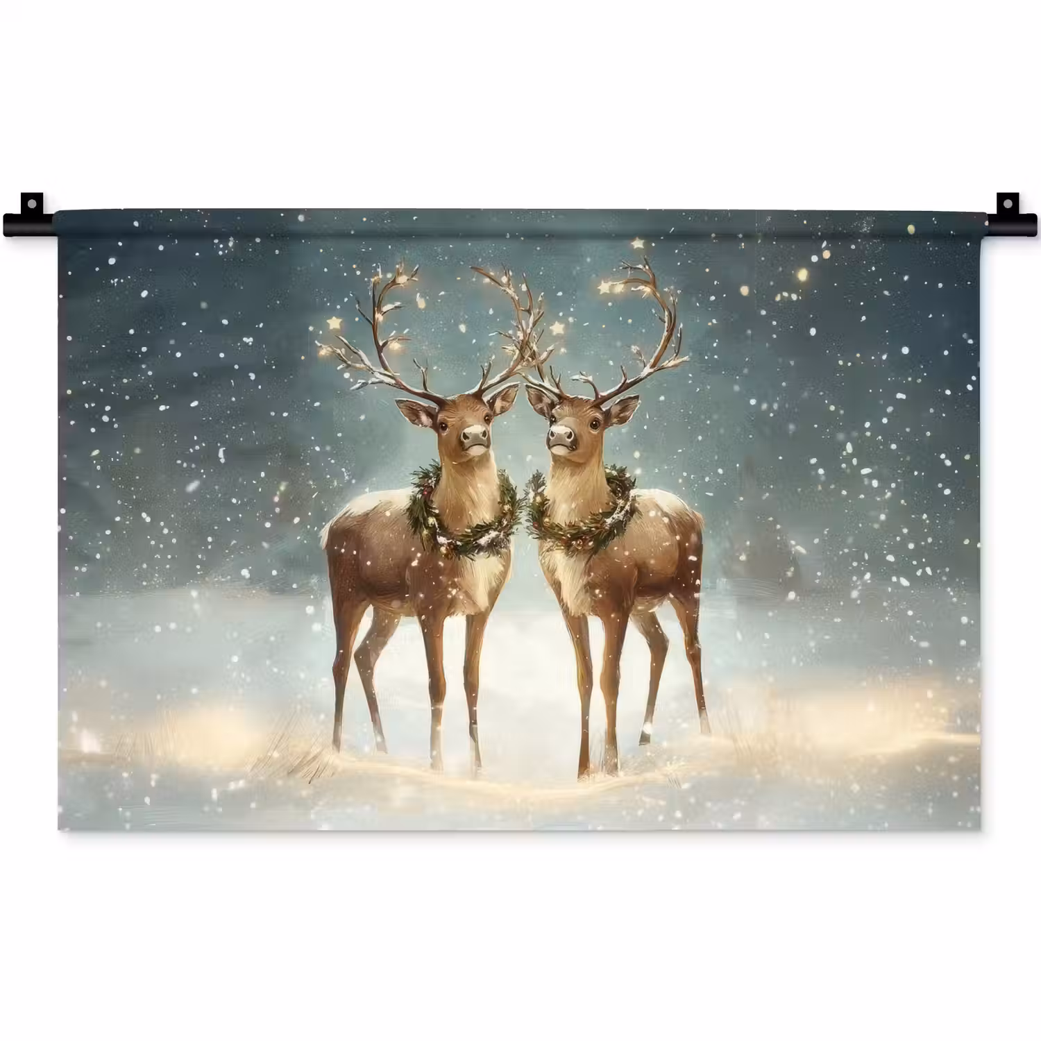 Kerstmagie - Winterwoud - Rendier Wandkleed katoen klein -zz3d