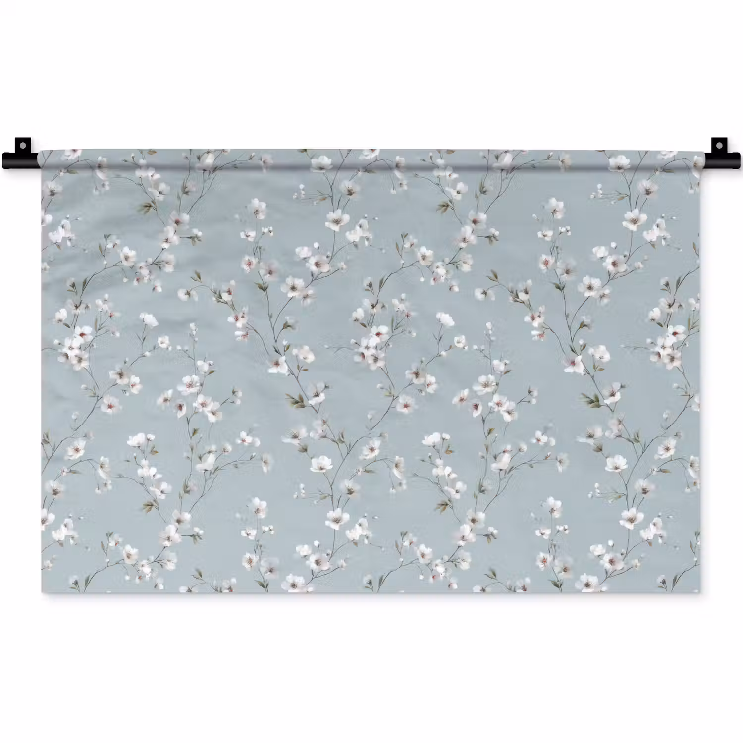 Klassiek - Bloemen - Blauw Wandkleed katoen klein 269 -zz3d