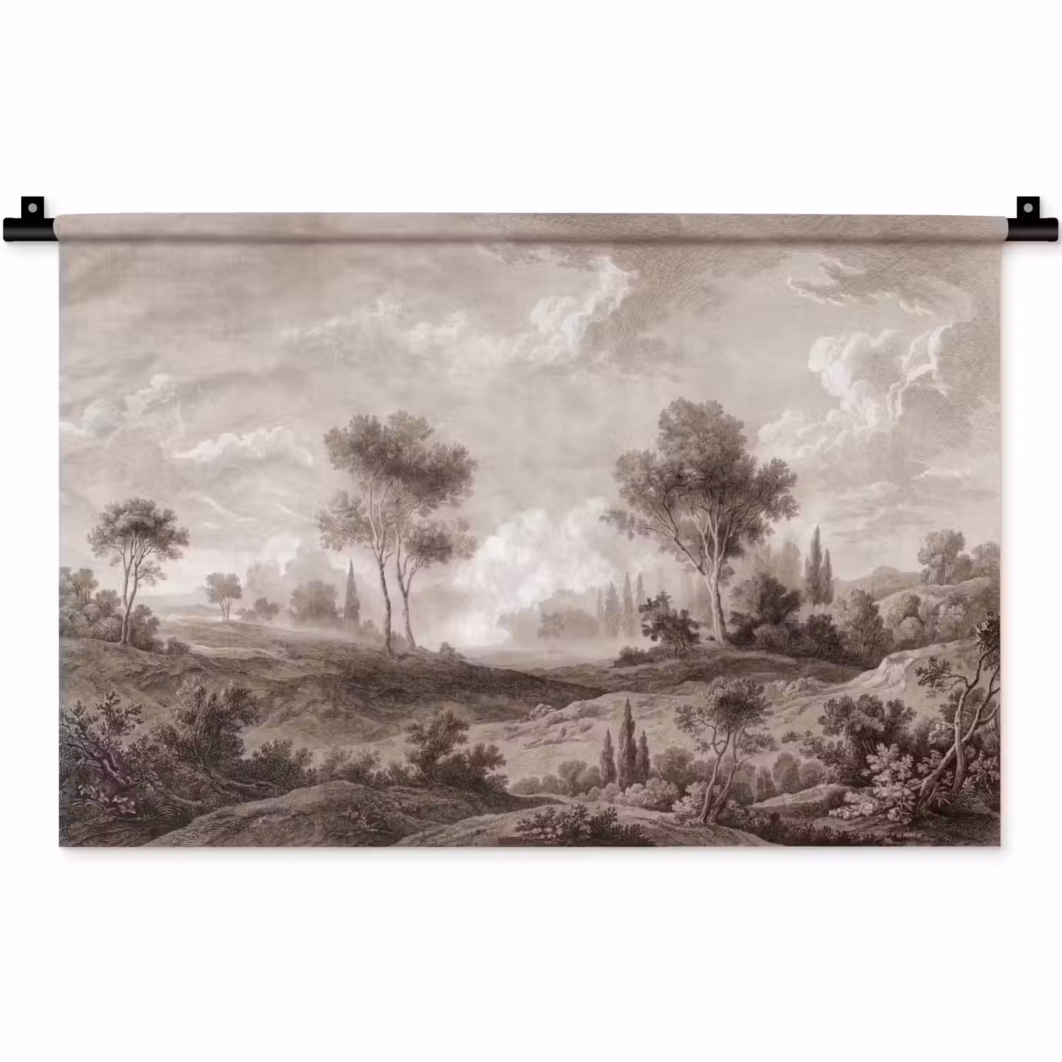 Klassiek - Landschap - Neutraal Wandkleed katoen klein -zz3d
