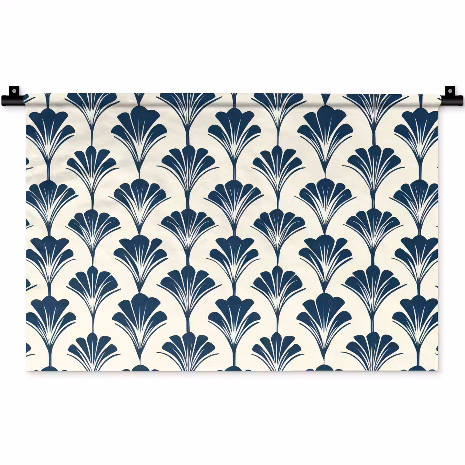 Klassiek - Motief - Blauw Wandkleed katoen klein 269 -zz3d