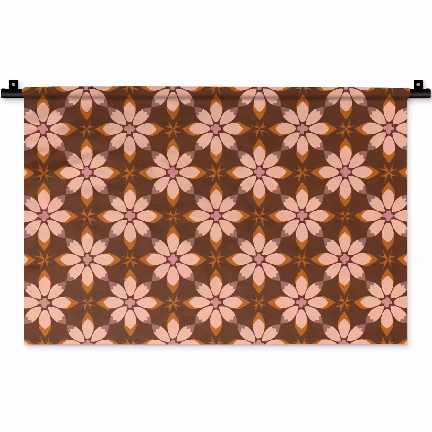 Klassiek - Retro - Bruin Wandkleed katoen klein 269 -zz3d