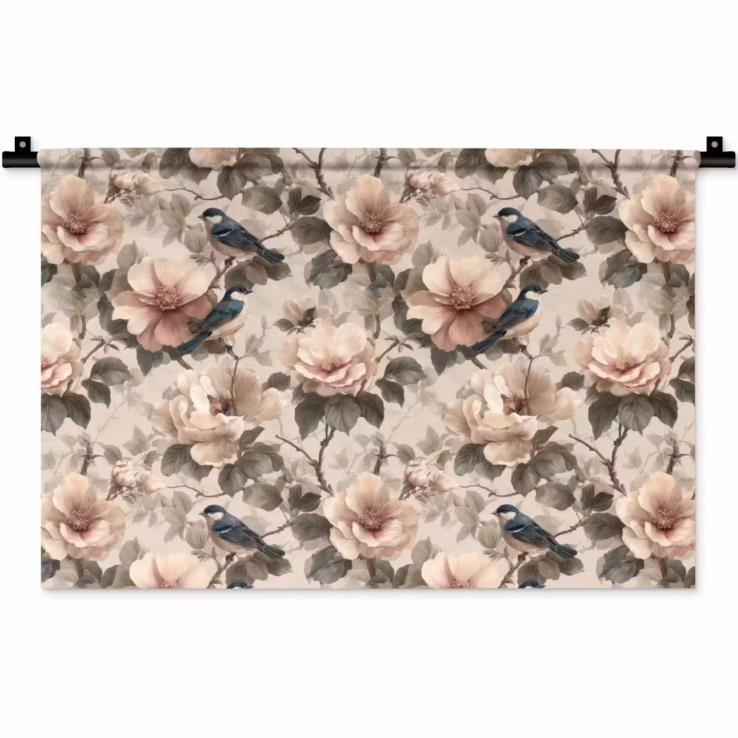 Klassiek - Vogels - Kleurrijk Wandkleed katoen klein 269 -zz3d
