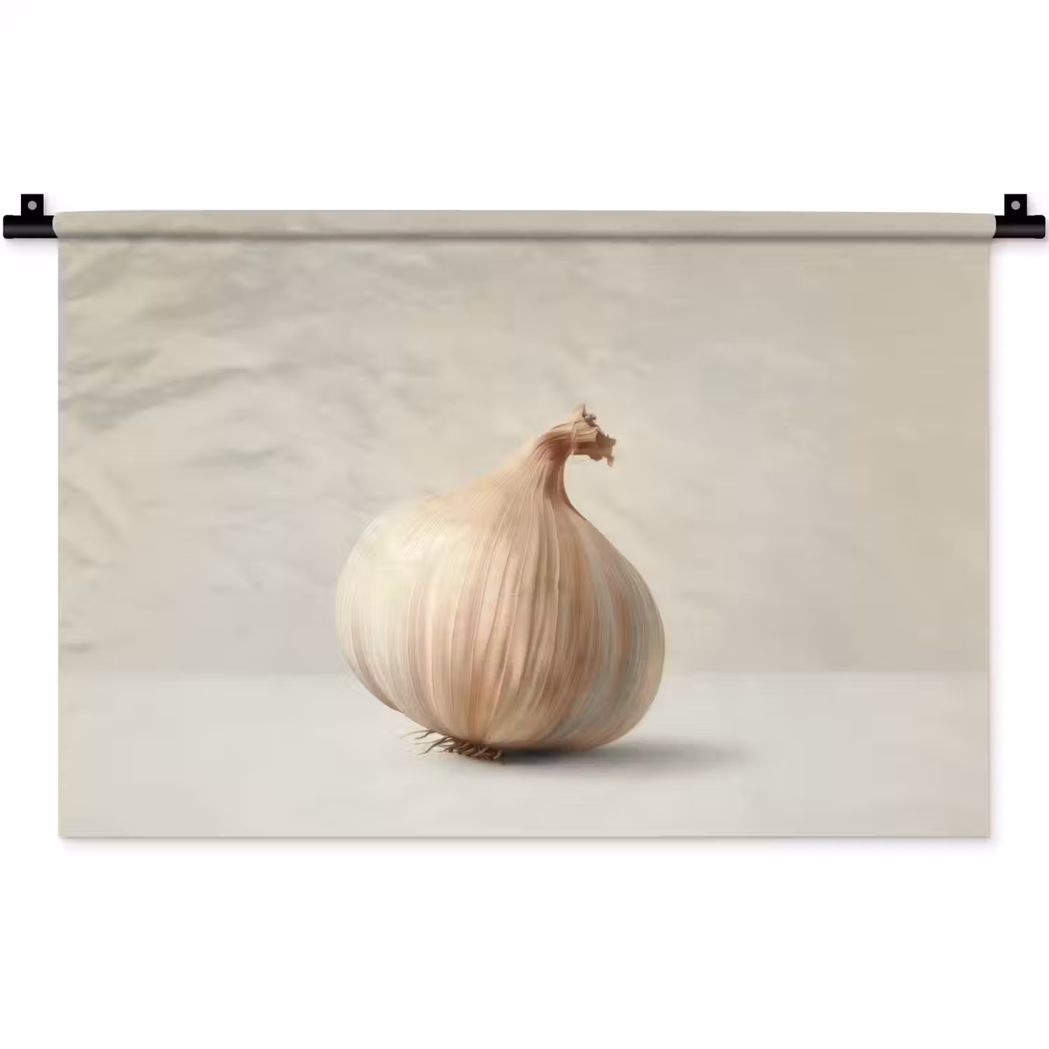 Knoflook - Natuurlijk - Beige Wandkleed katoen klein -zz3d