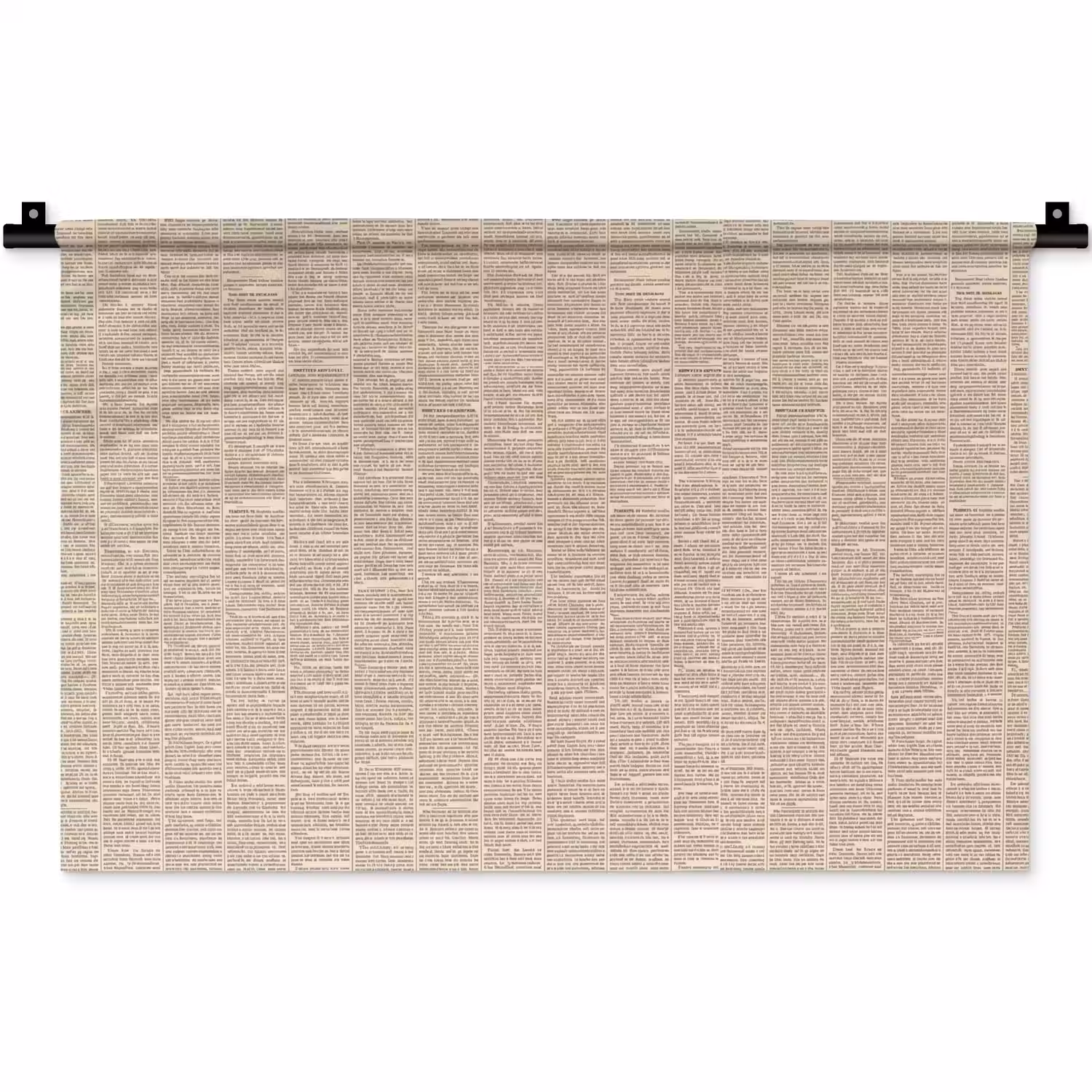 Krant - Nieuws - Historisch - Vintage - Beige Wandkleed katoen klein -zz3d