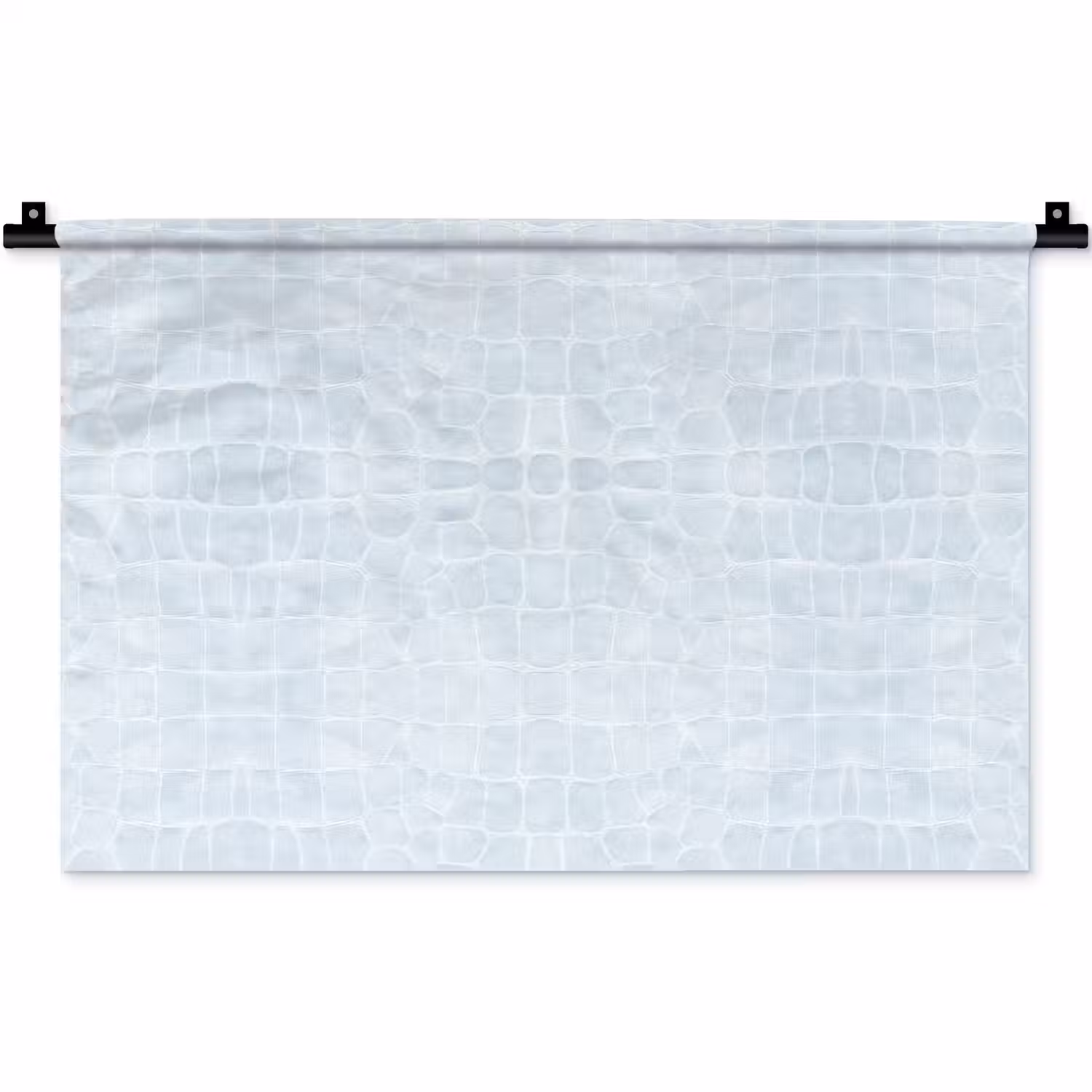 Krokodil - Leer - Pastel - Blauw Wandkleed katoen klein 269 -zz3d