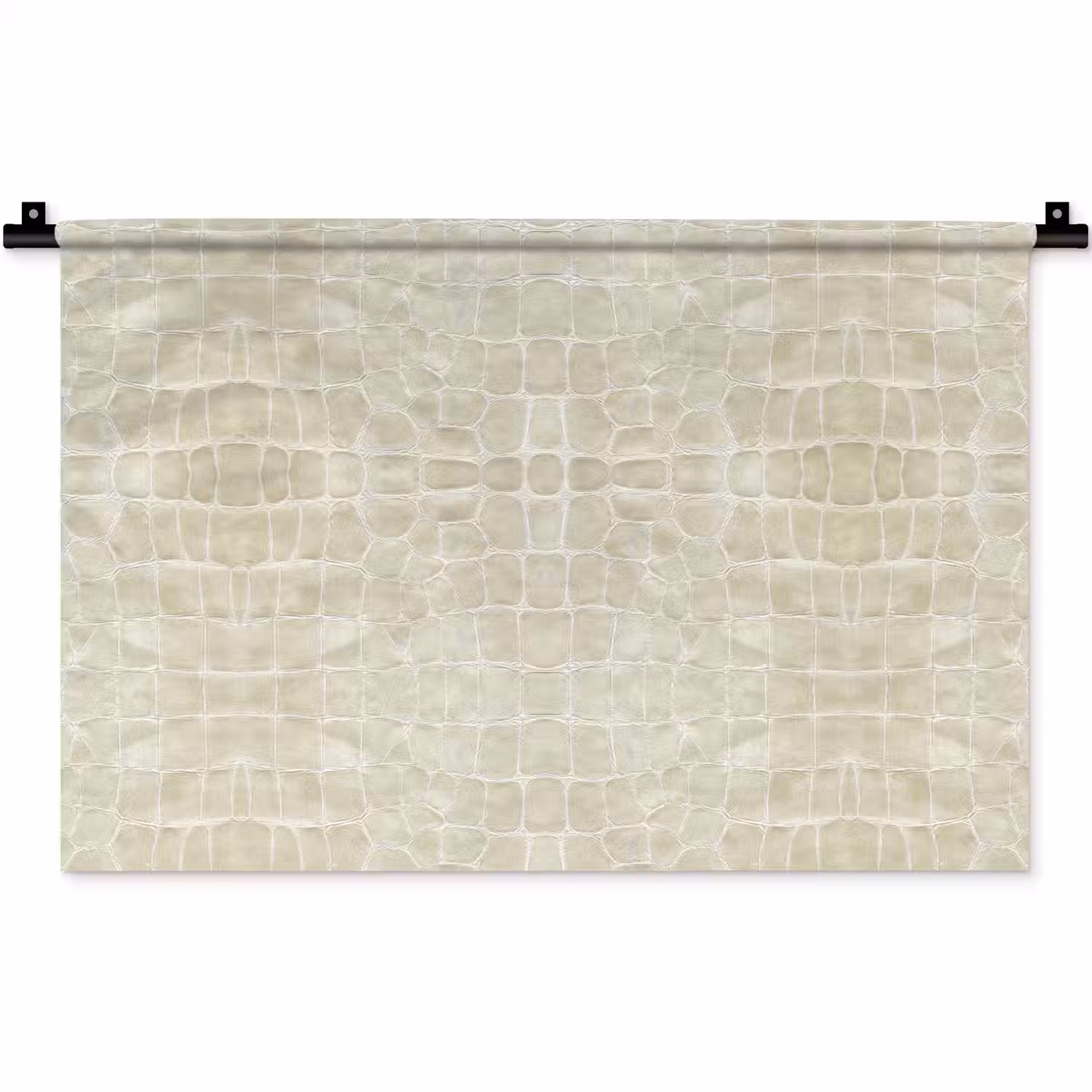 Krokodil - Leer - Zand - Beige Wandkleed katoen klein 269 -zz3d