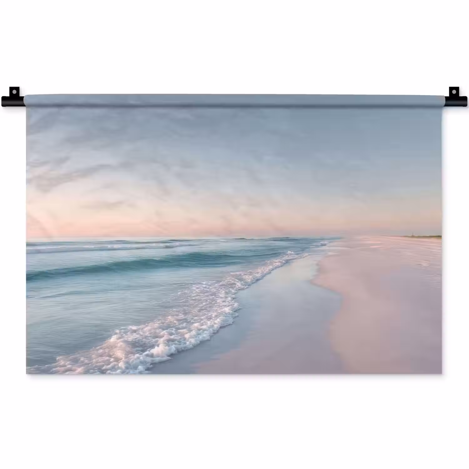Kustlijn - Pastel - water Wandkleed katoen klein -zz3d