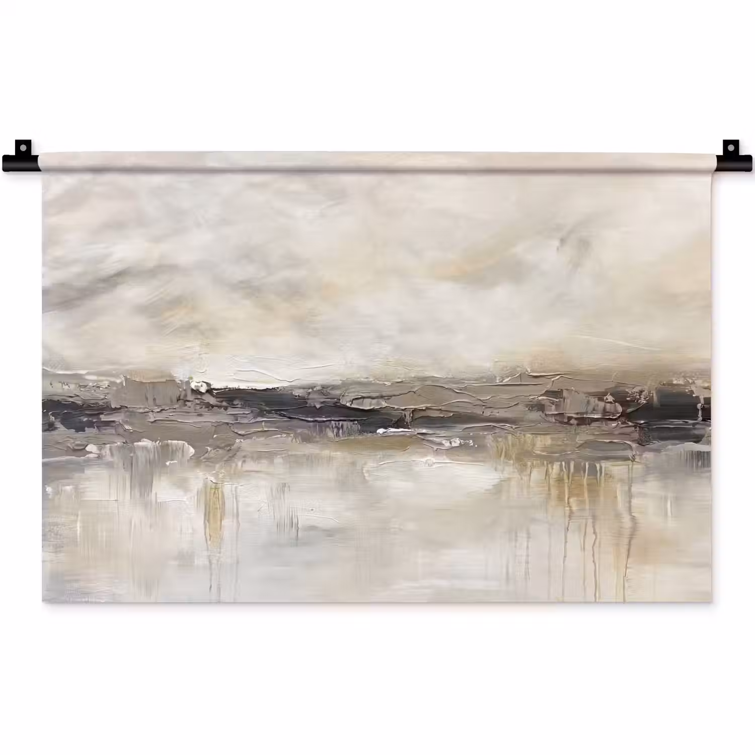 Landschap - Horizon - Natuur - Abstract - Neutraal Wandkleed katoen klein -zz3d