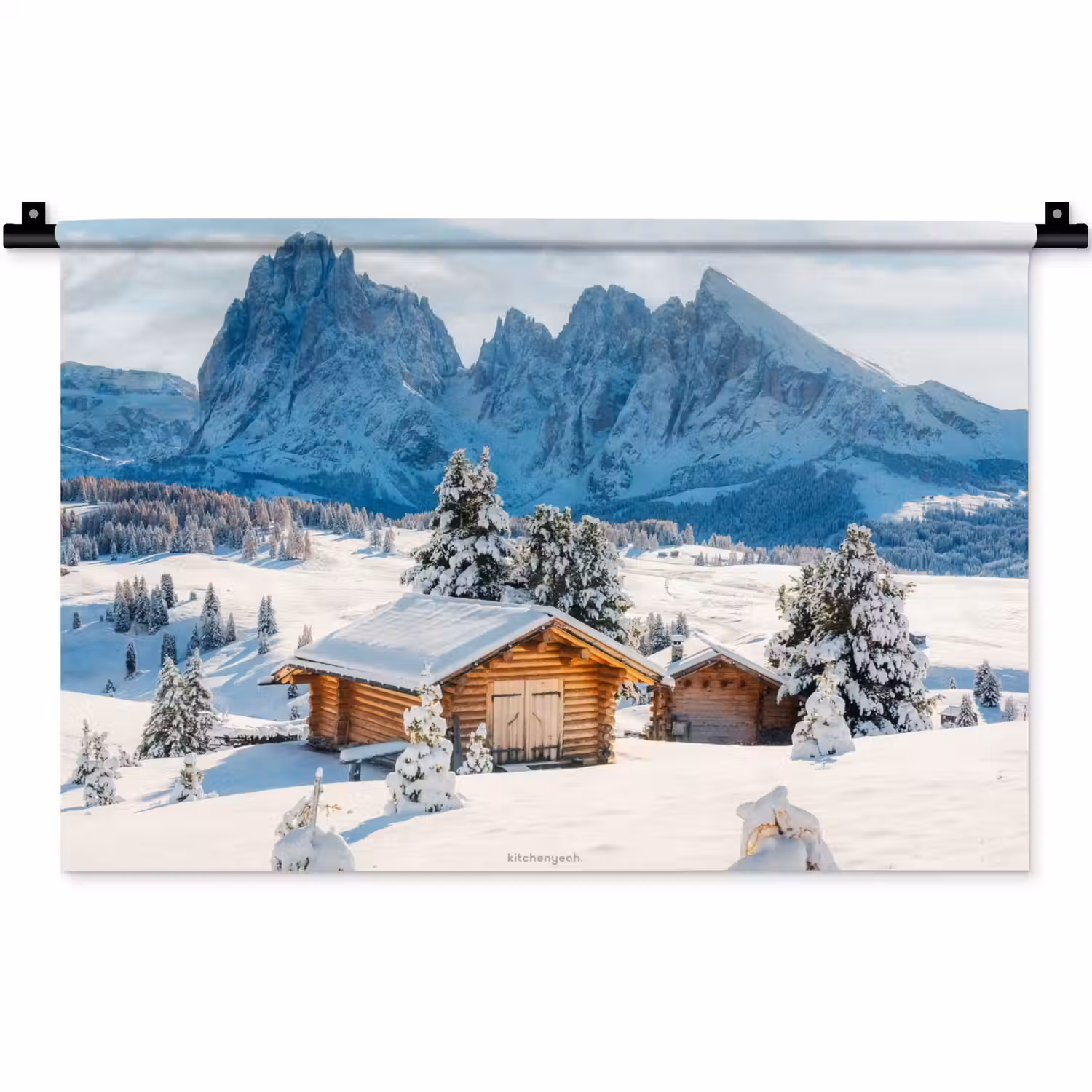 Landschap - Winter - Sneeuw Wandkleed katoen klein -zz3d