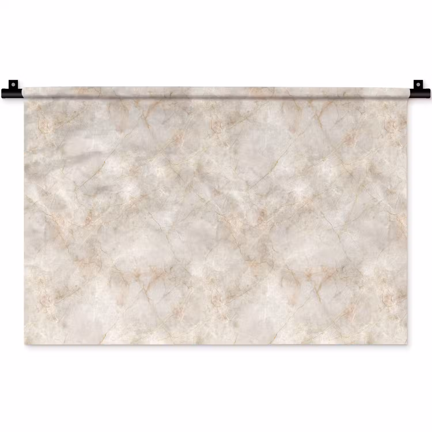 Lichtbeige - Goudbruine Nerven - Marmer Wandkleed katoen klein 269 -zz3d