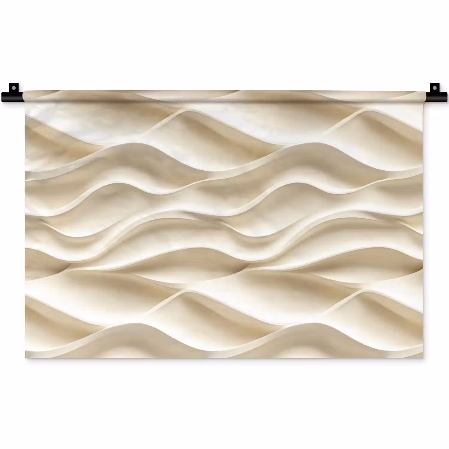 Lijnen - Golvend - Crème Wandkleed katoen klein 269 -zz3d