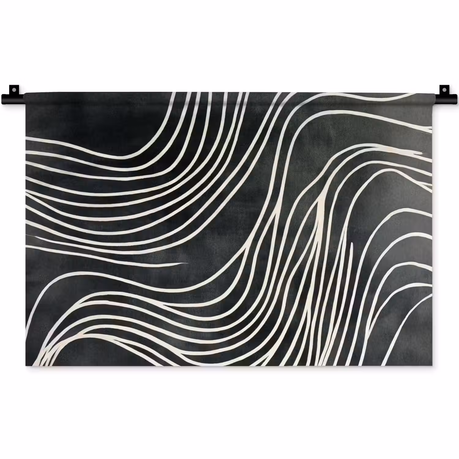 Lijnen - Patroon - Abstract - Wit Wandkleed katoen klein -zz3d
