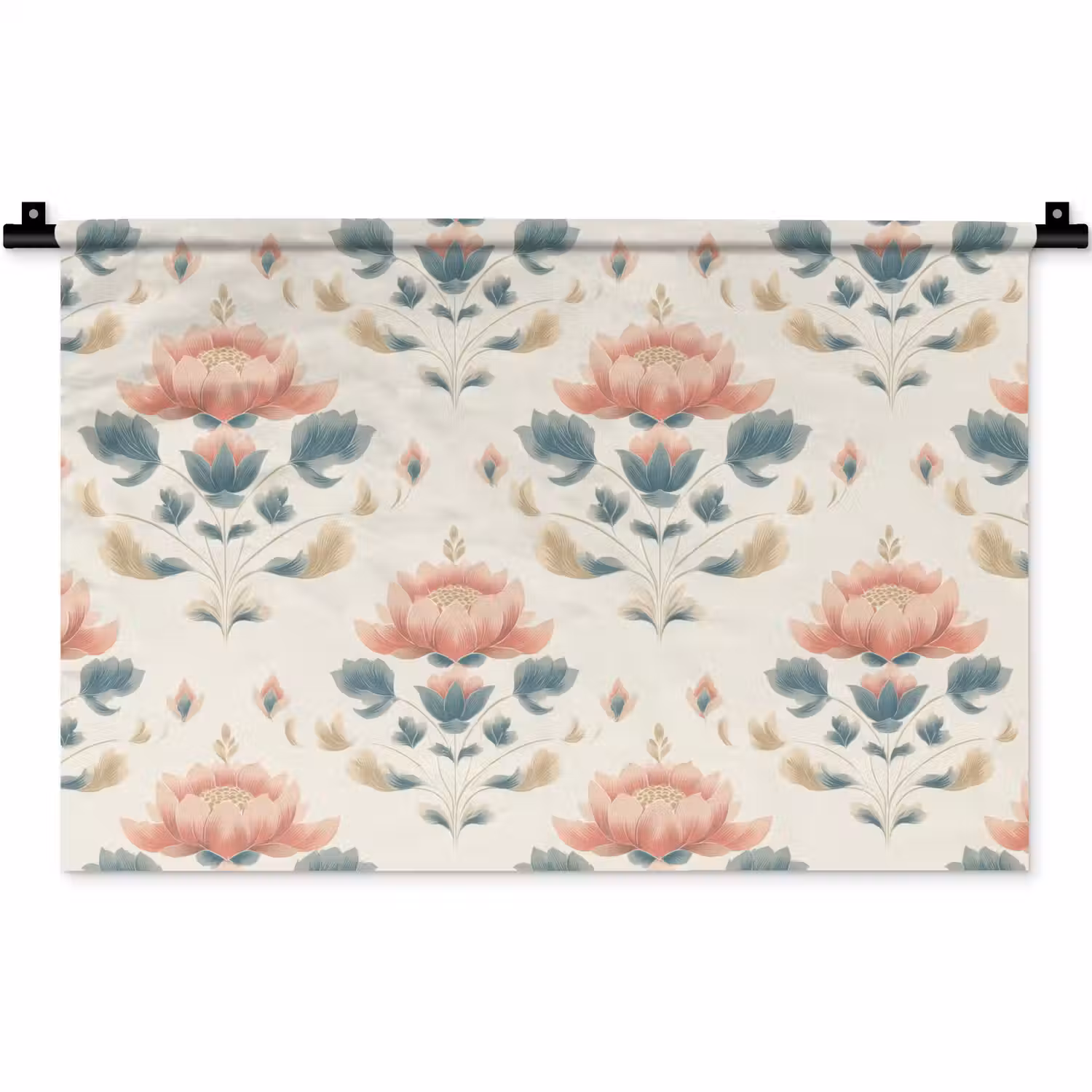 Lotus - Bloemen - Roze Wandkleed katoen klein 269 -zz3d