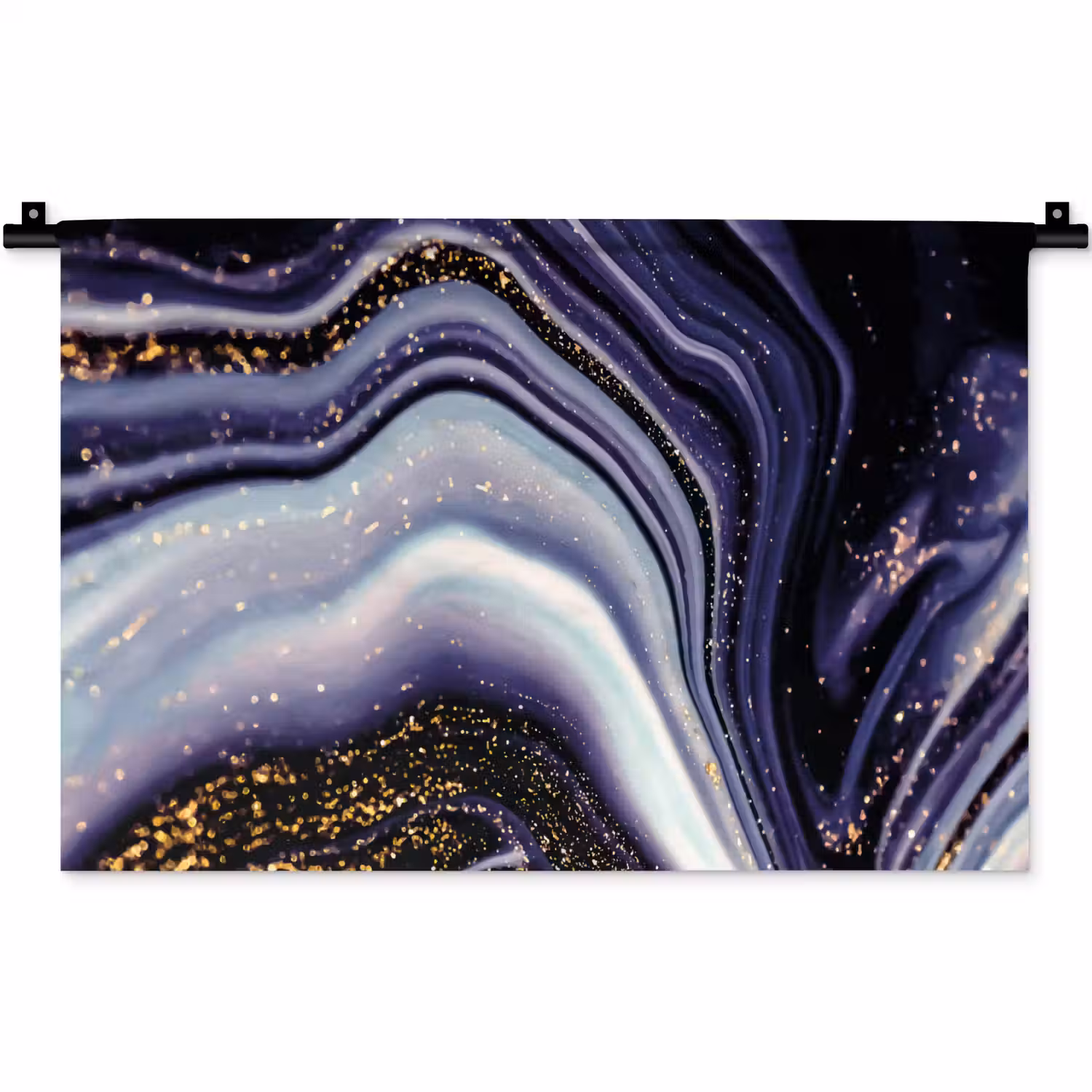 Marmer - Paars - Luxe - Marmerlook - Glitter Wandkleed katoen klein -zz3d