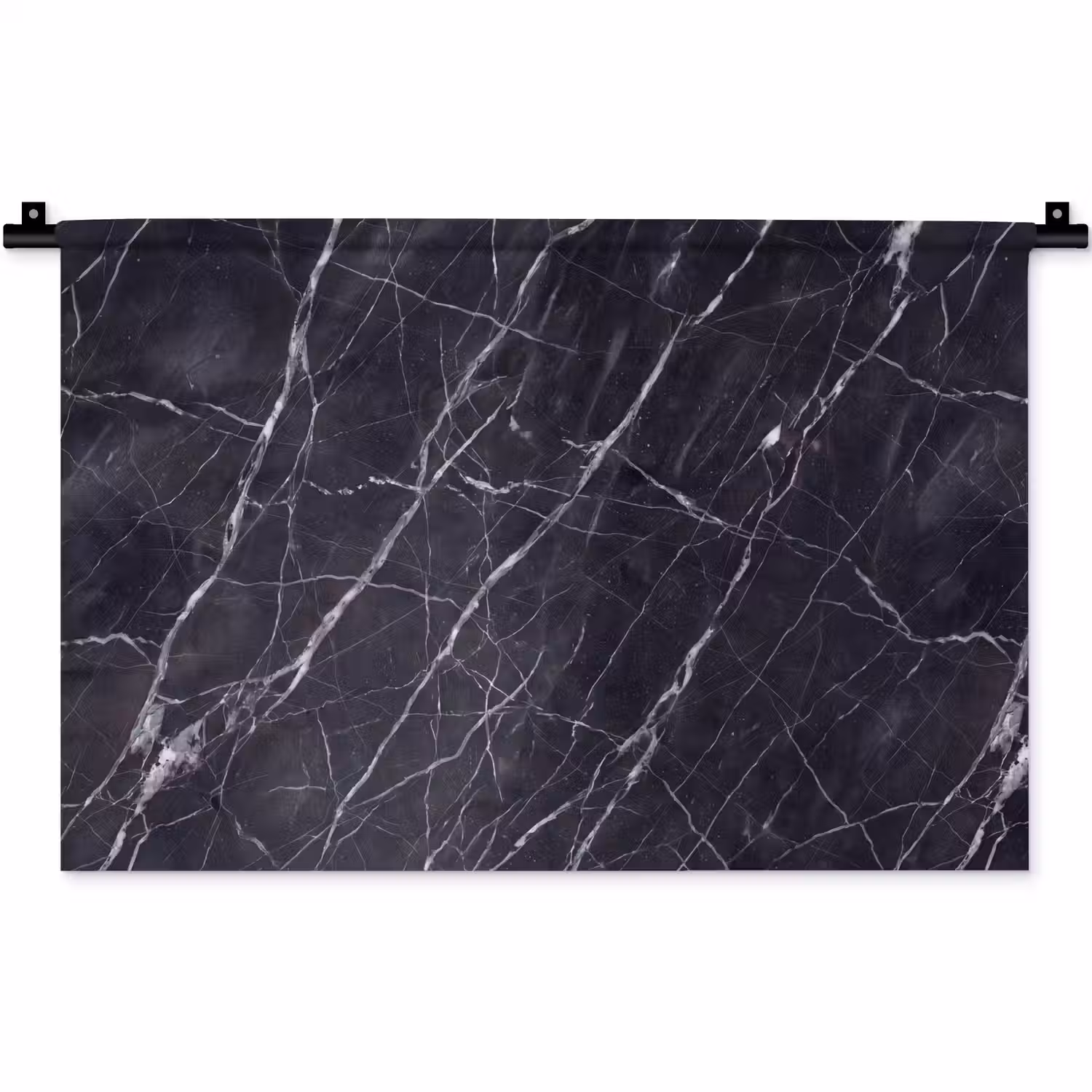 Marmer - Patroon - Modern - Zwart - Wit Wandkleed katoen klein -zz3d