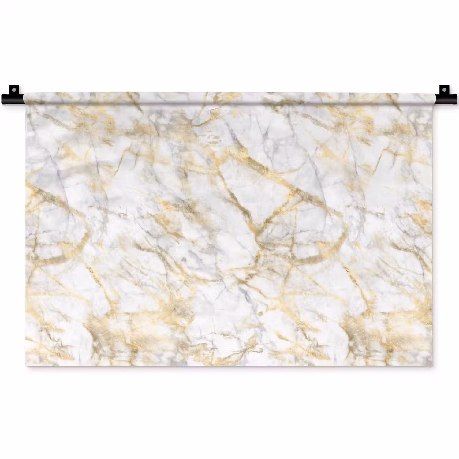 Marmer - Wit - Expressief - Goudaccenten Wandkleed katoen klein 269 -zz3d