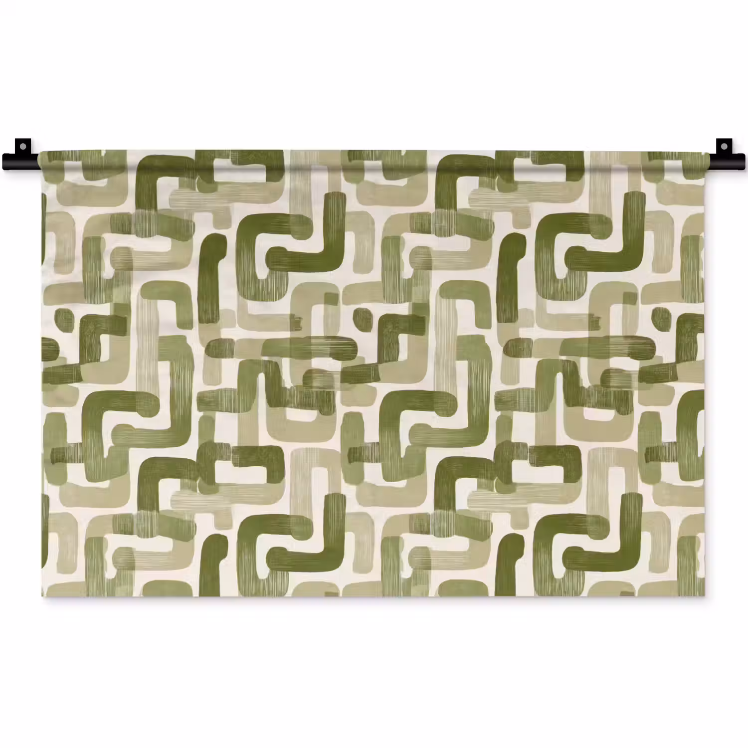 Modern - Grafisch - Groen Wandkleed katoen klein 269 -zz3d