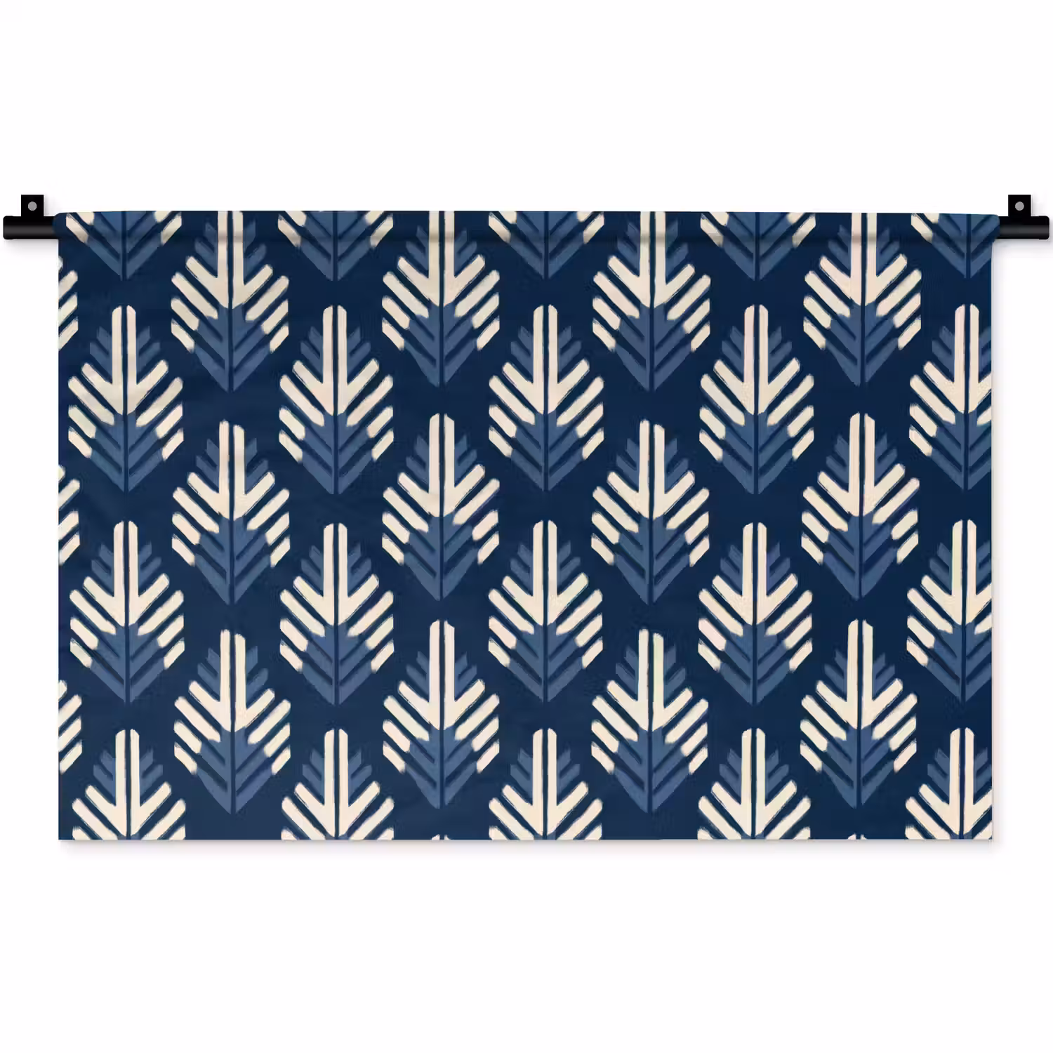 Modern - Patroon - Blauw Wandkleed katoen klein 269 -zz3d