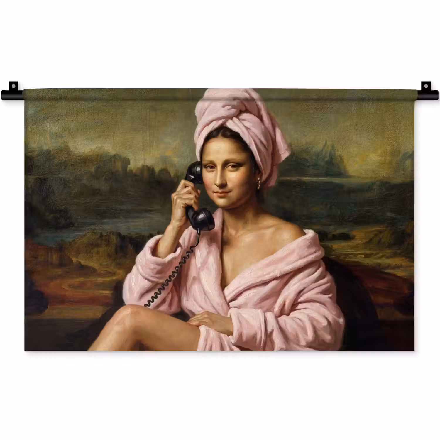 Mona - Klassiek - Roze Wandkleed katoen klein -zz3d