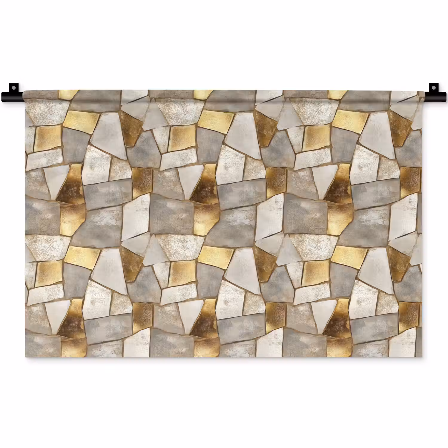 Mozaïek - Marmer - Goud Wandkleed katoen klein 269 -zz3d