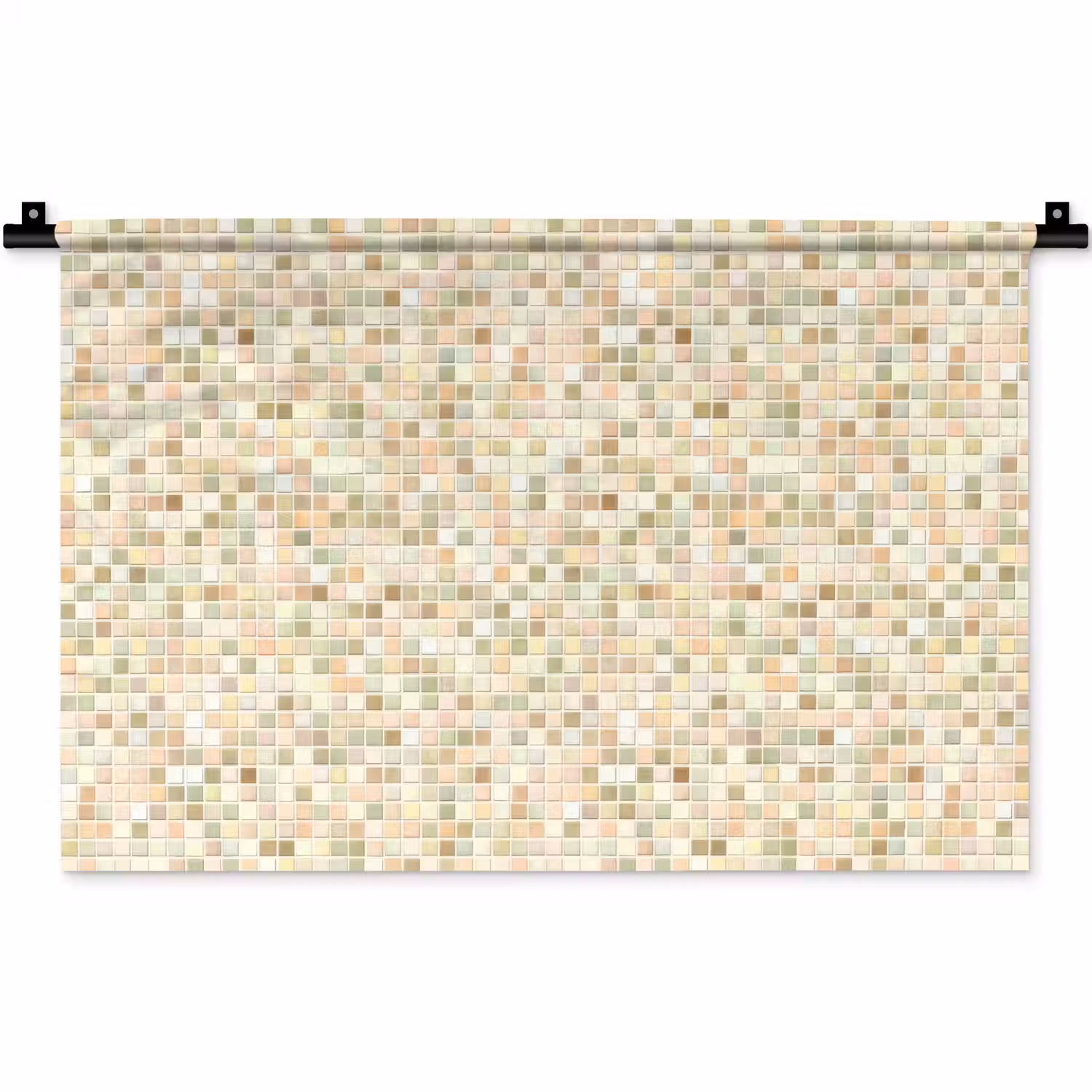 Mozaïek - Patroon - Beige Wandkleed katoen klein 269 -zz3d