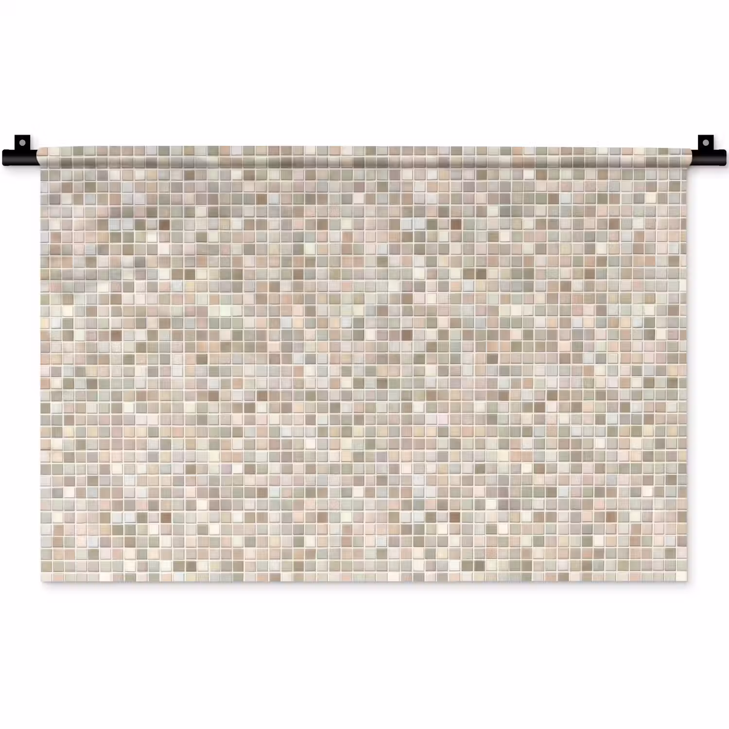 Mozaïek - Patroon- Taupe Wandkleed katoen klein 269 -zz3d