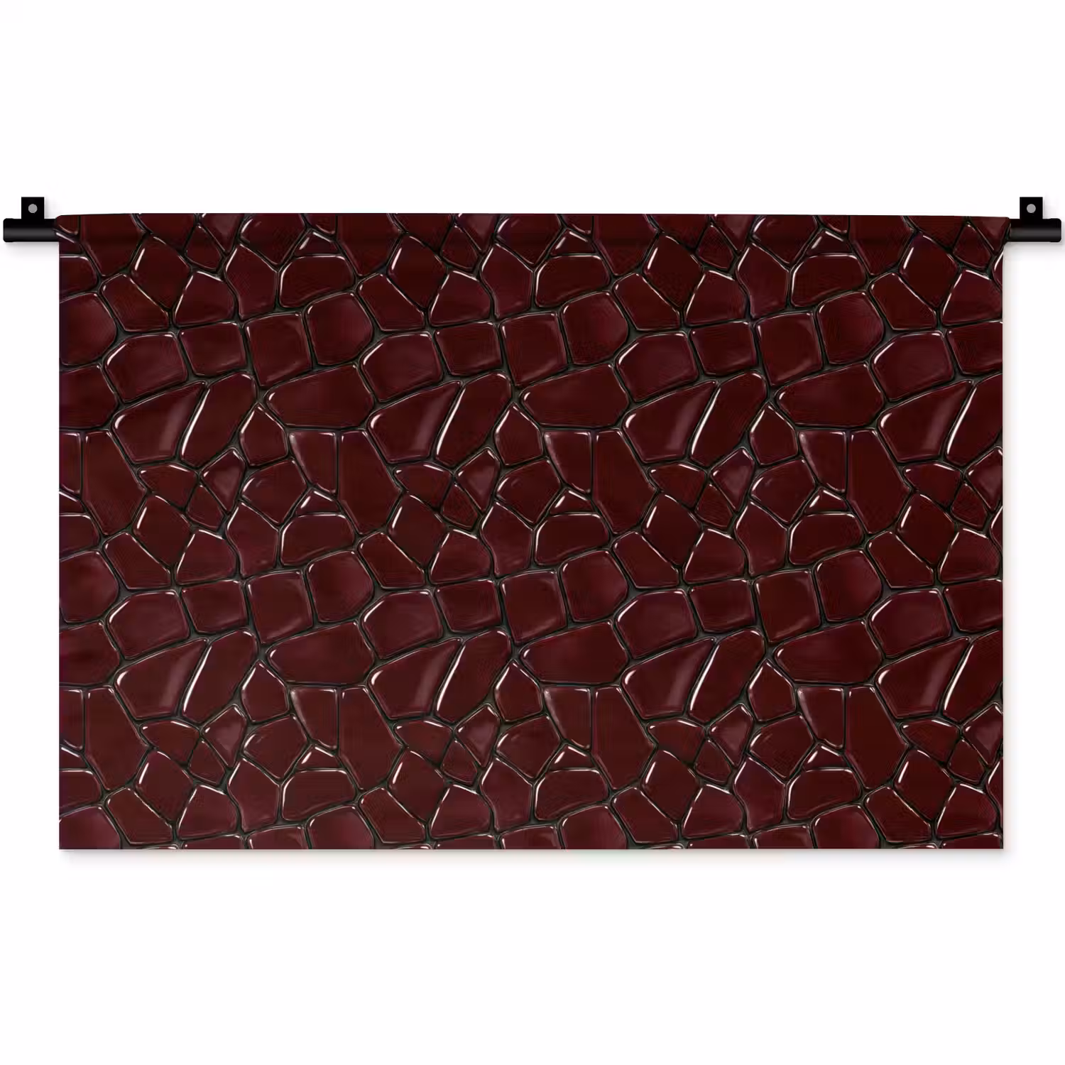 Mozaïek - Tegel - Bordeauxrood Wandkleed katoen klein 269 -zz3d