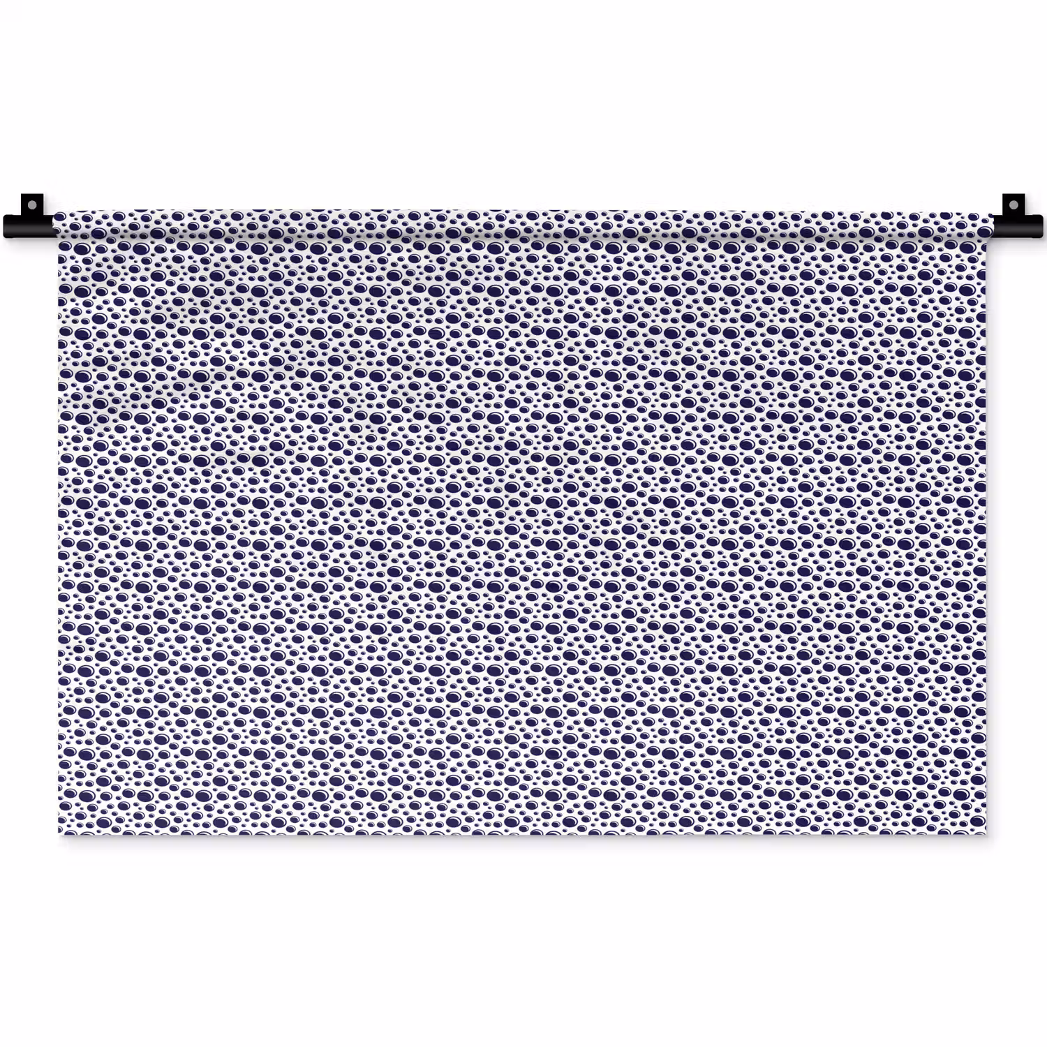 Oceaan - Bubbel - Blauw - Wit Wandkleed katoen klein 269 -zz3d