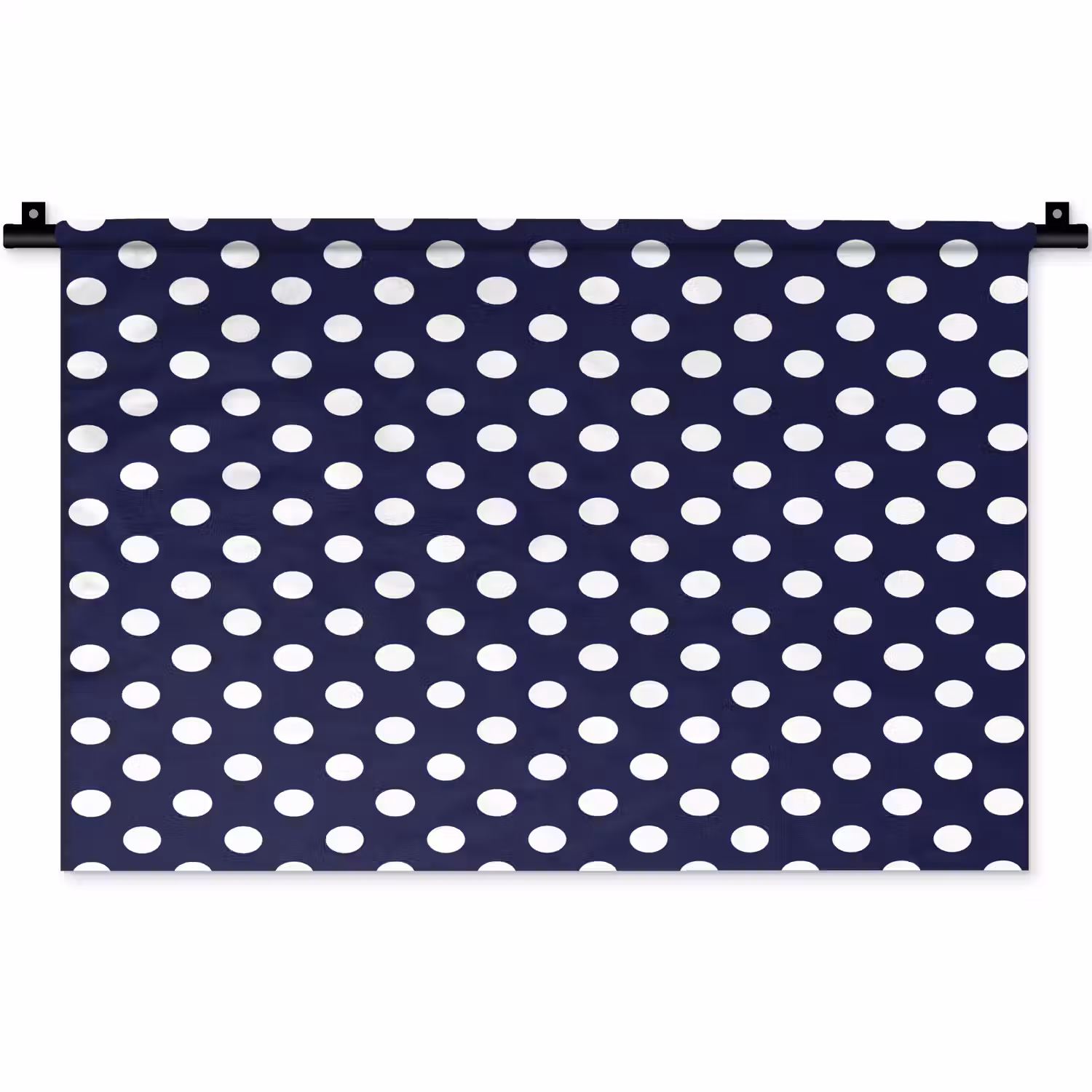 Oceaan - Stippen - Blauw - Wit Wandkleed katoen klein 269 -zz3d