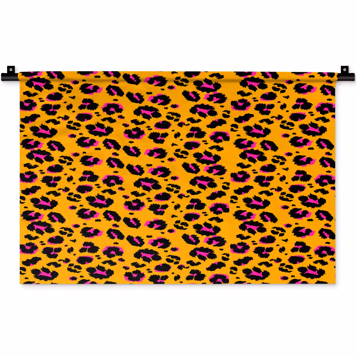 Oranje - Roze - Panterprint Wandkleed katoen klein 269 -zz3d