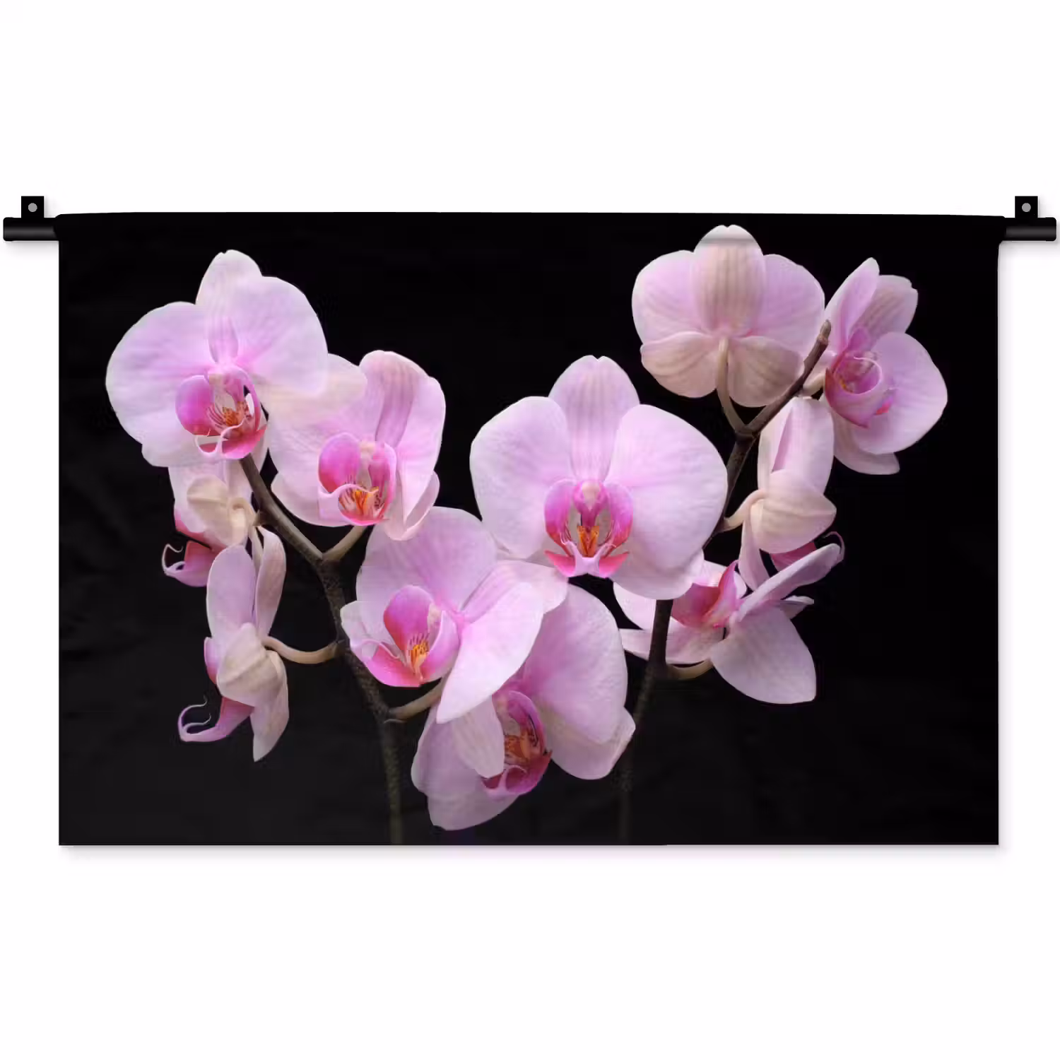 Orchidee - Bloemen - Roze - Flora Wandkleed katoen klein -zz3d