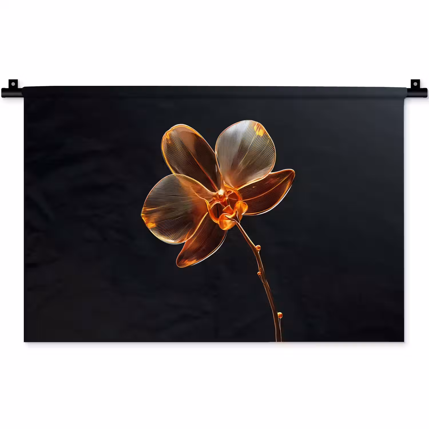 Orchidee - Doorzichtig - Bloem Wandkleed katoen klein -zz3d
