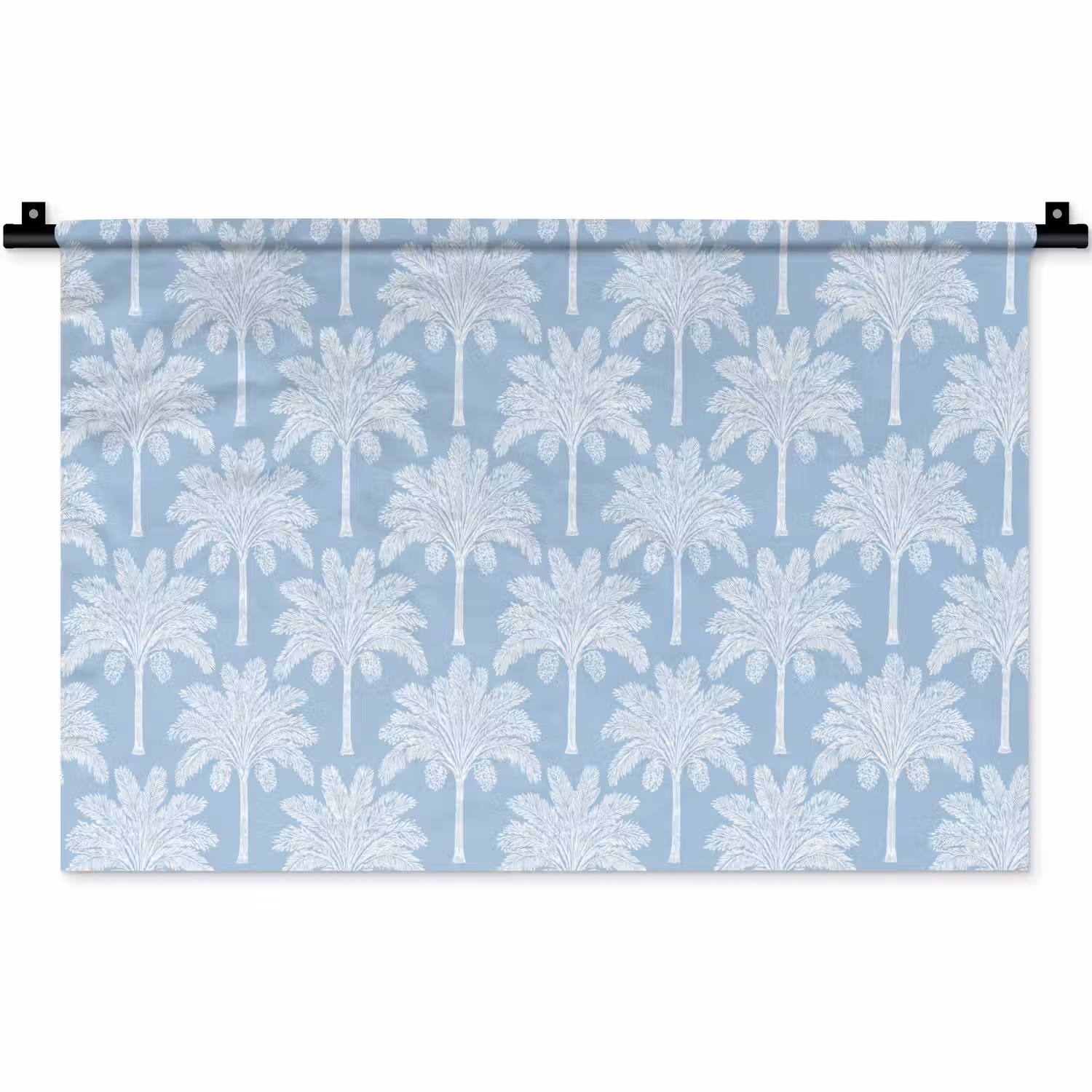 Palmboom - Modern - Blauw Wandkleed katoen klein 269 -zz3d