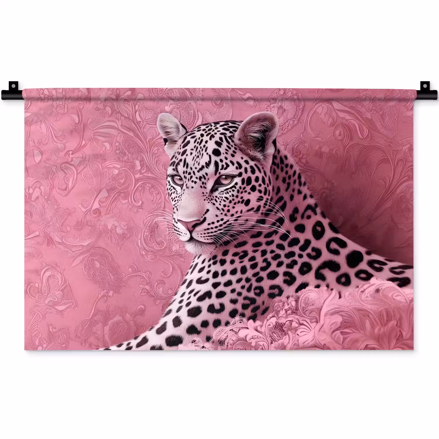 Panter - Luxe - Roze Wandkleed katoen klein -zz3d