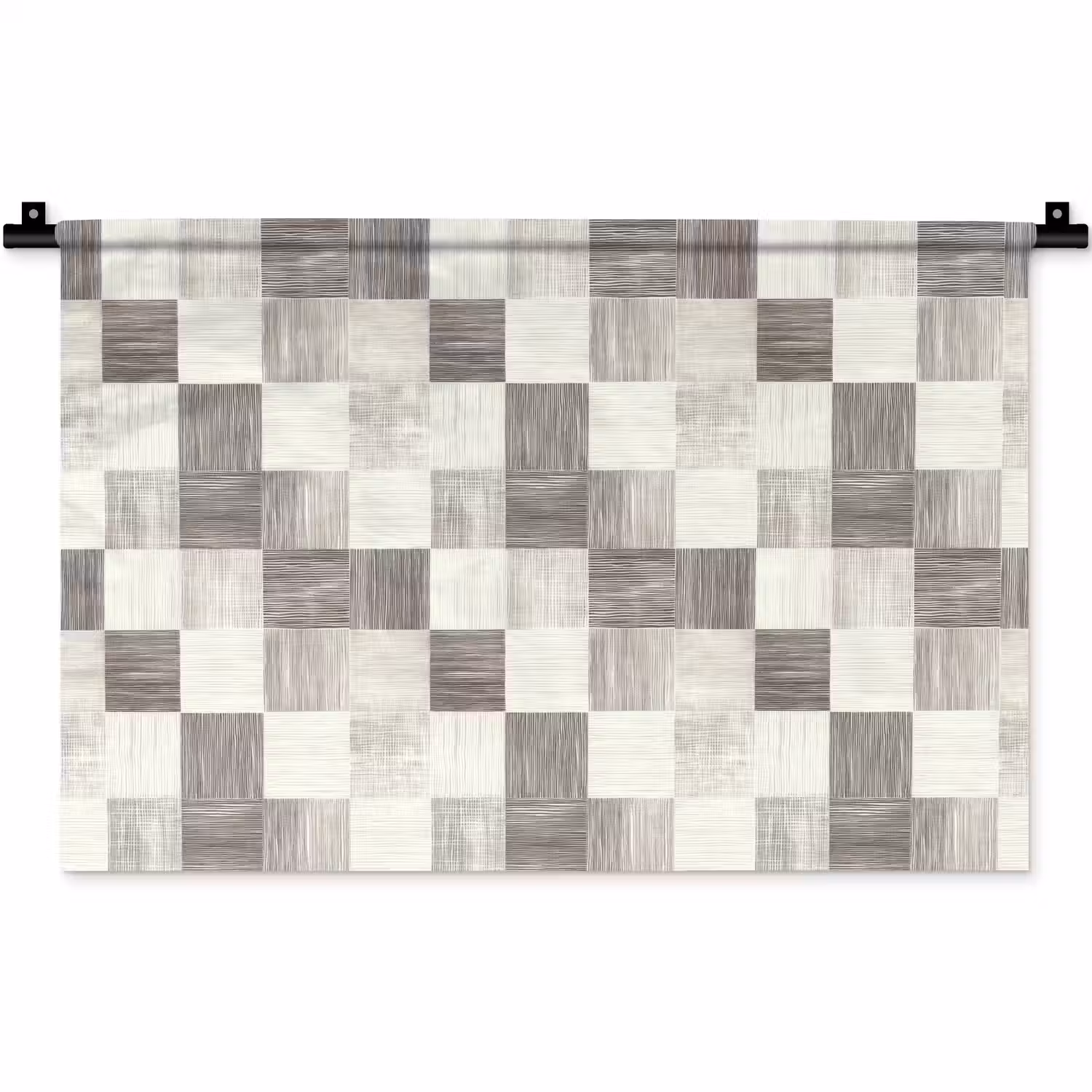 Patroon - Dambord - Houtnerf Wandkleed katoen klein 269 -zz3d