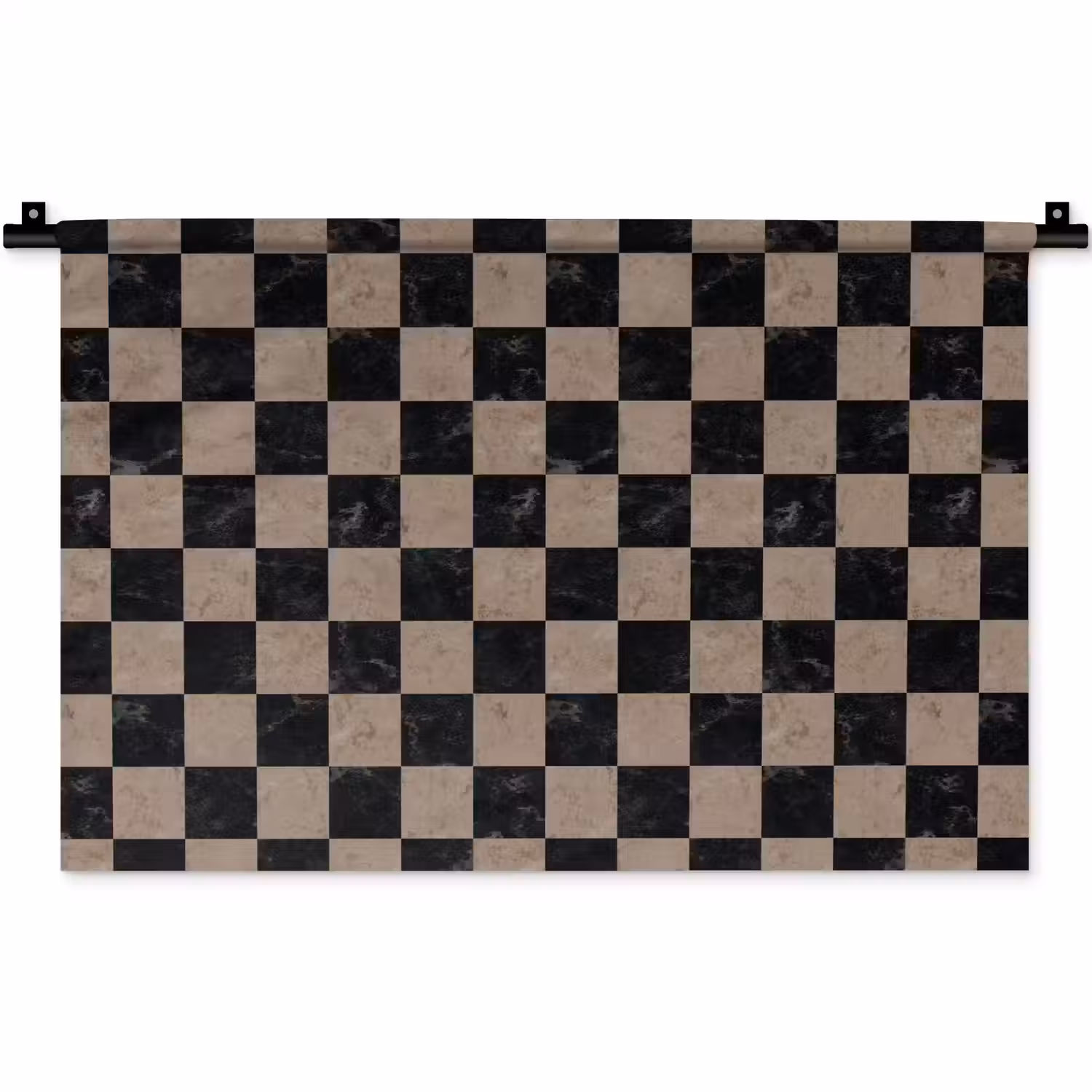 Patroon - Dambord - Marmer Wandkleed katoen klein 269 -zz3d