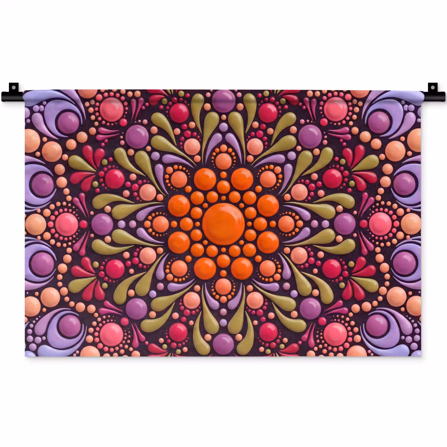 Patroon - Stippen - Abstract - Modern - Kleurrijk Wandkleed katoen klein -zz3d