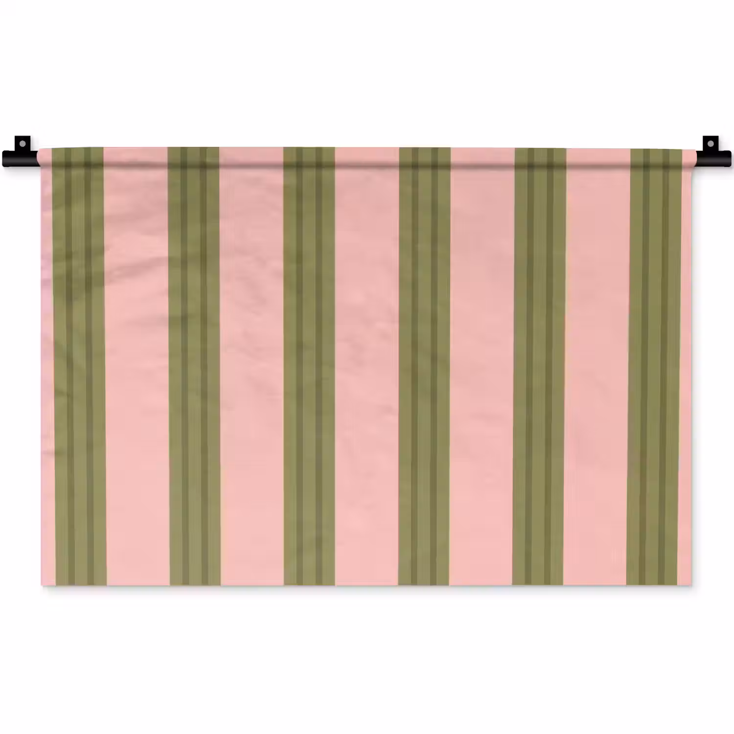 Patroon - Strepen - Abstract - Roze - Groen Wandkleed katoen klein -zz3d