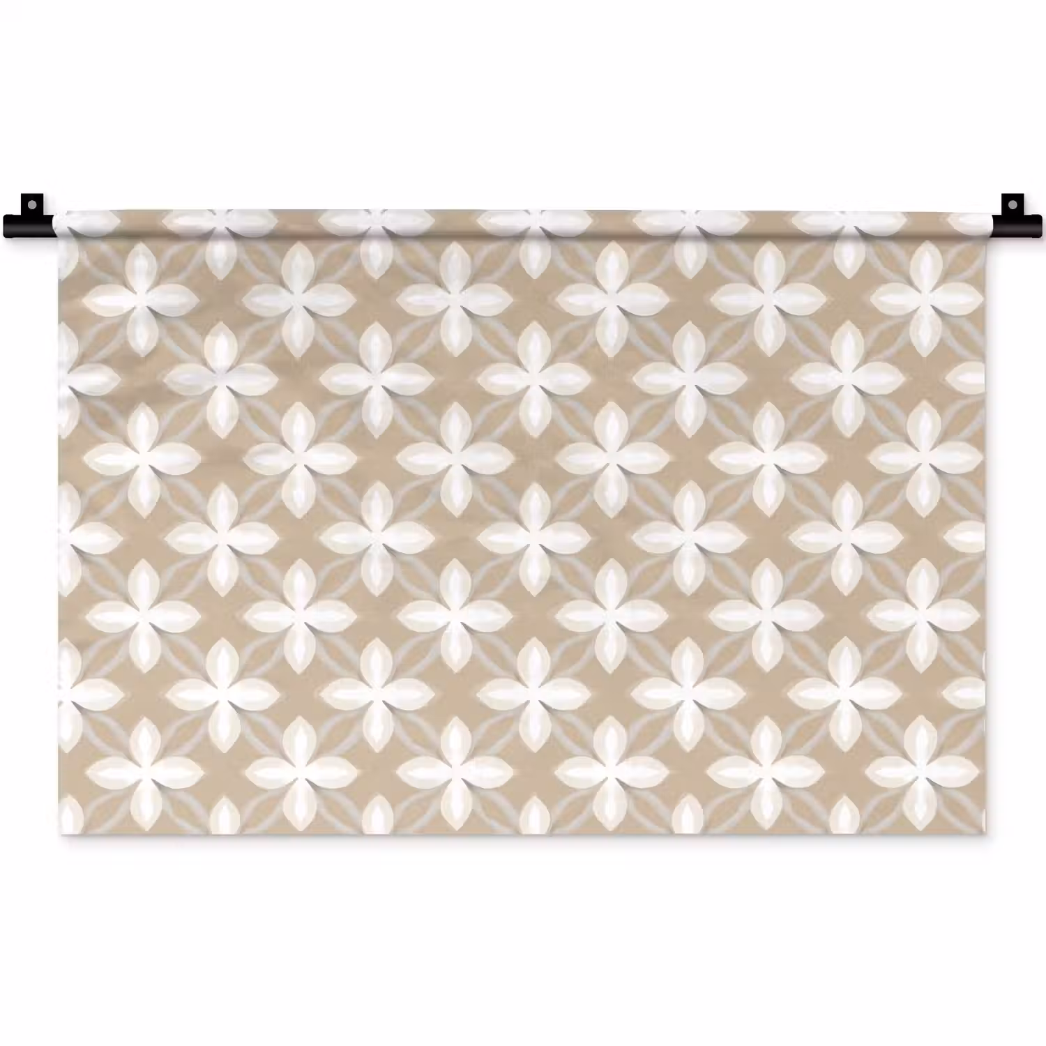 Patroon - Symmetrisch - Beige Wandkleed katoen klein 269 -zz3d