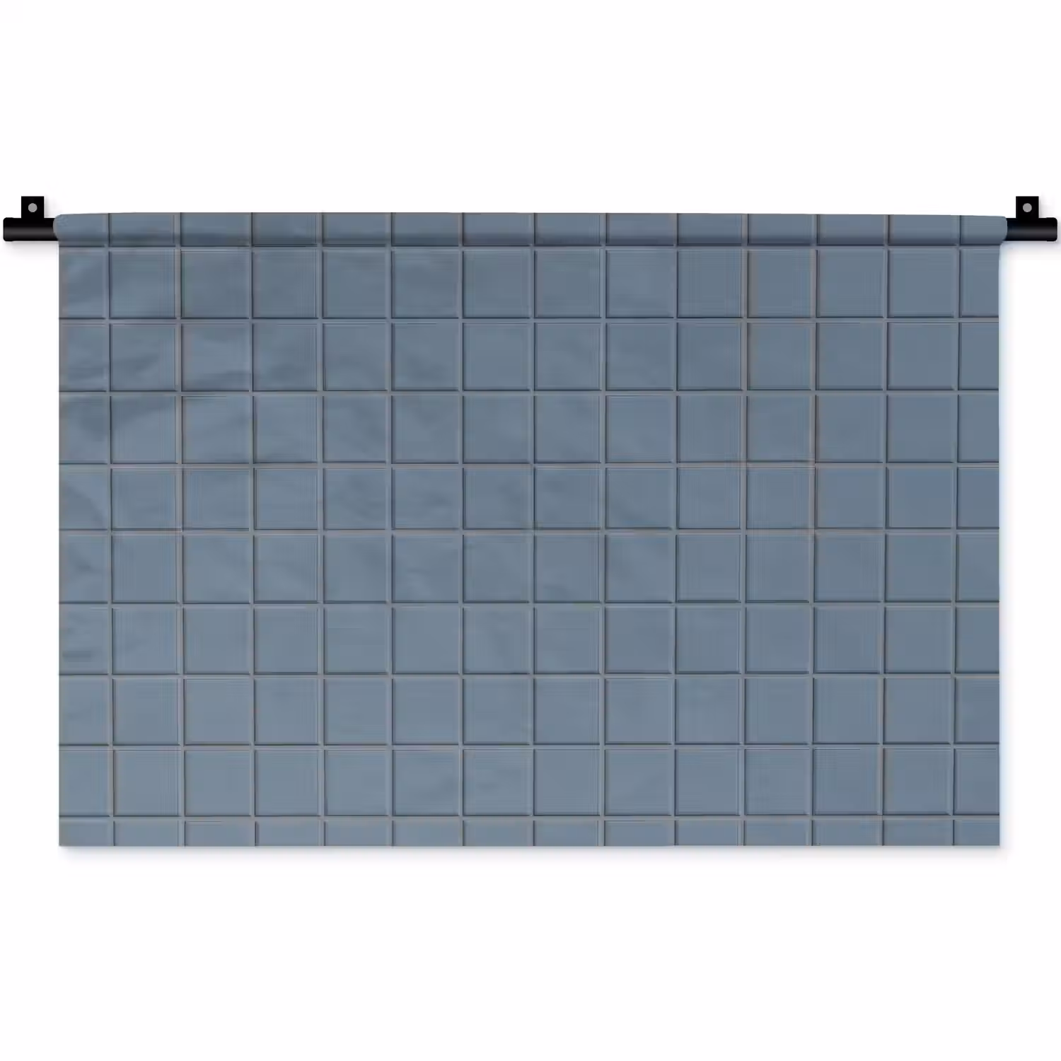 Patroon - Tegel - Blauwgrijs Wandkleed katoen klein 269 -zz3d