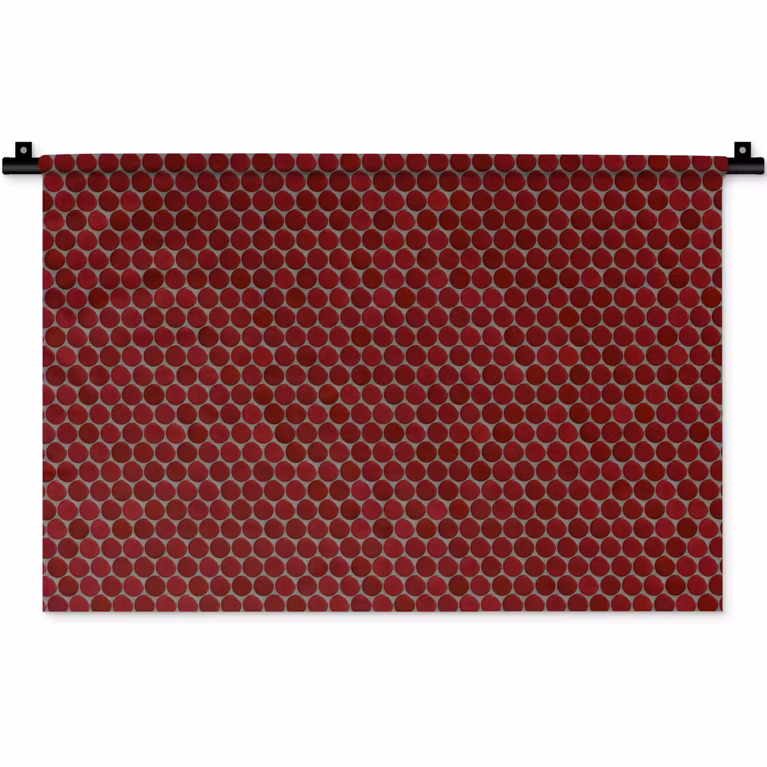 Penny - Mozaïek - Rond - Rood Wandkleed katoen klein 269 -zz3d
