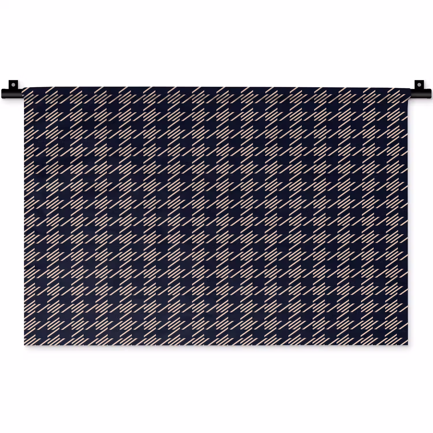 Plaid - Patroon - Ruit - Blauw Wandkleed katoen klein 269 -zz3d
