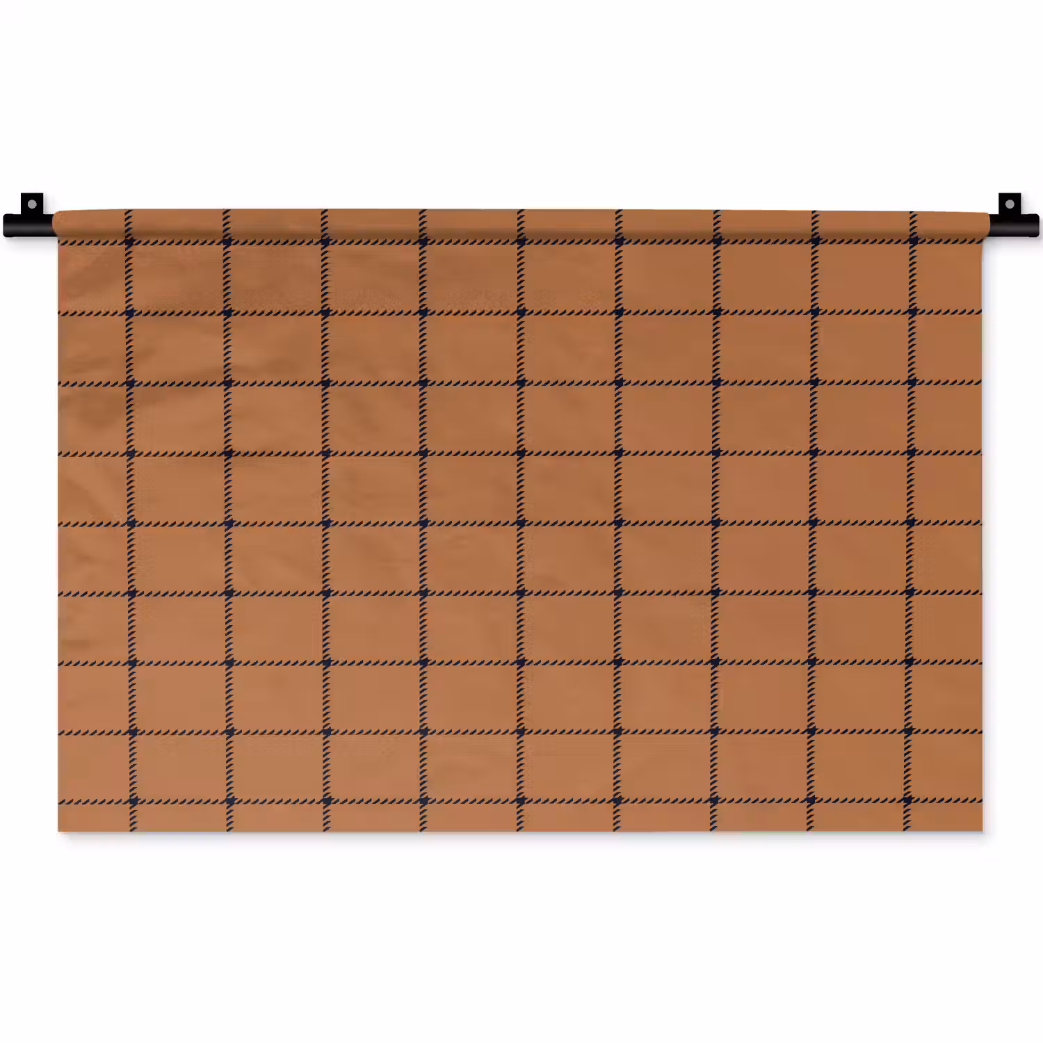 Plaid - Patroon - Vierkant - Bruin Wandkleed katoen klein 269 -zz3d