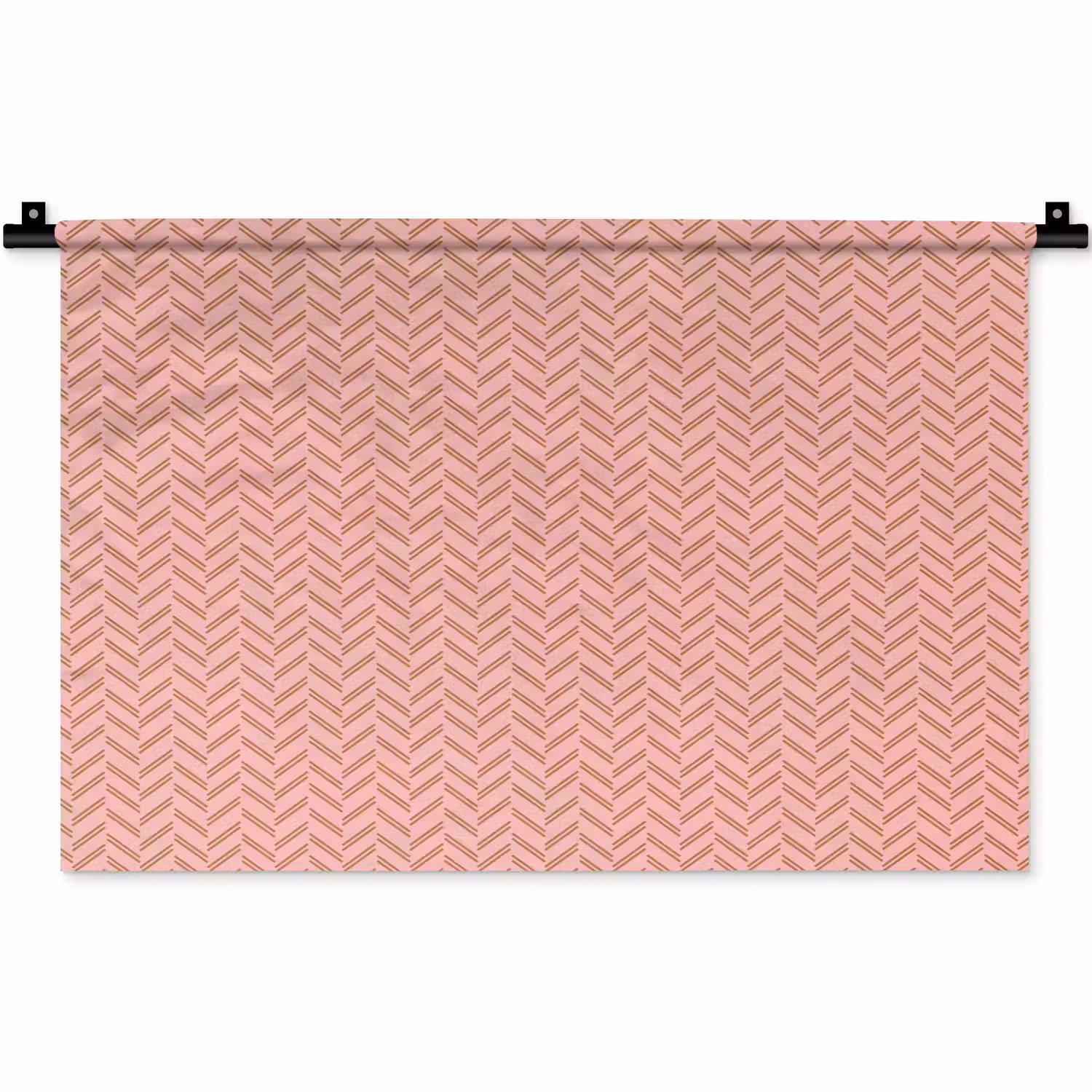 Plaid - Patroon - Visgraad - Roze Wandkleed katoen klein 269 -zz3d