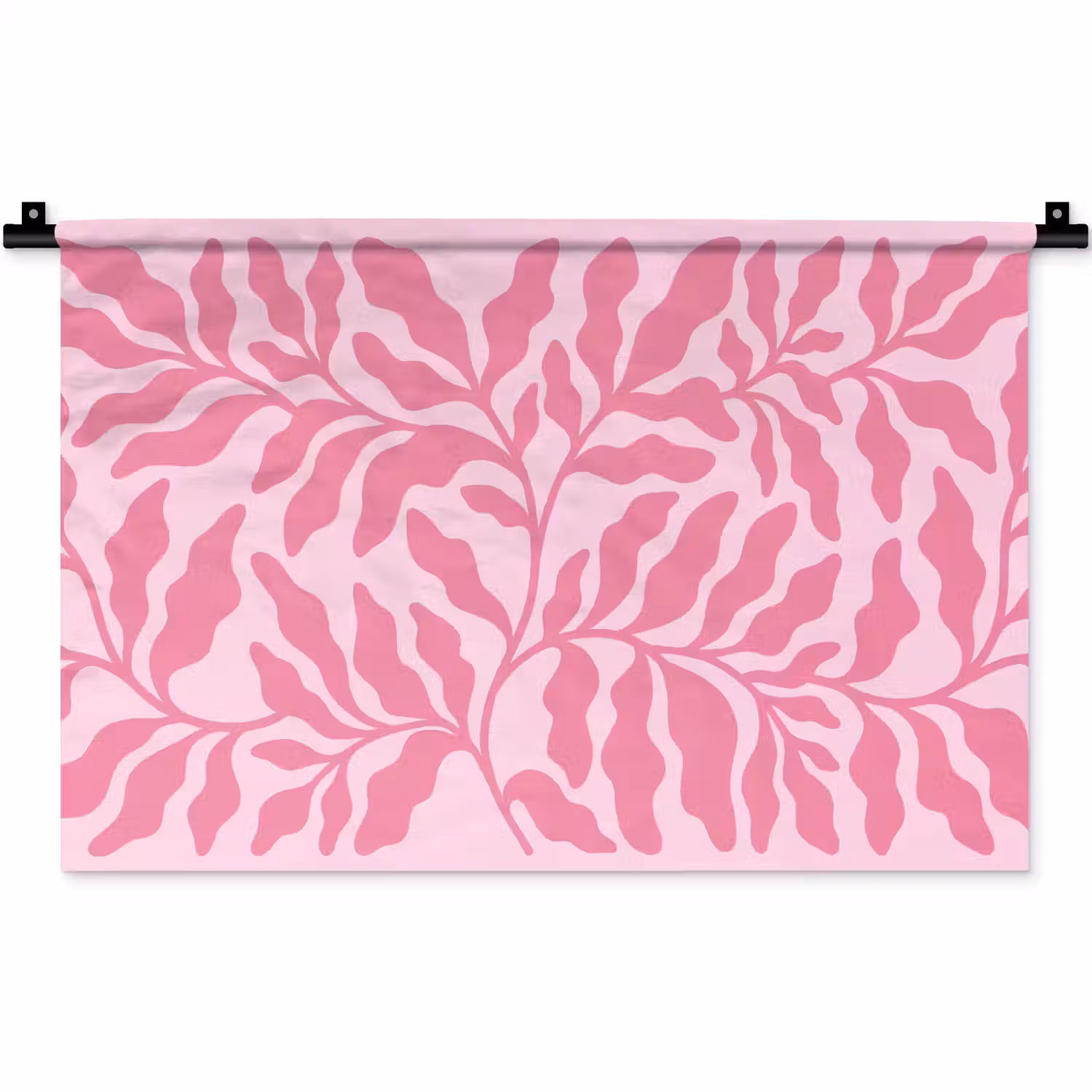 Planten - Organisch - Abstract - Modern - Roze Wandkleed katoen klein -zz3d