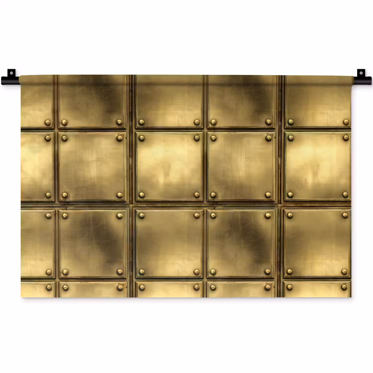 Platen - Industrieel - Stoer - Goud Wandkleed katoen klein 269 -zz3d