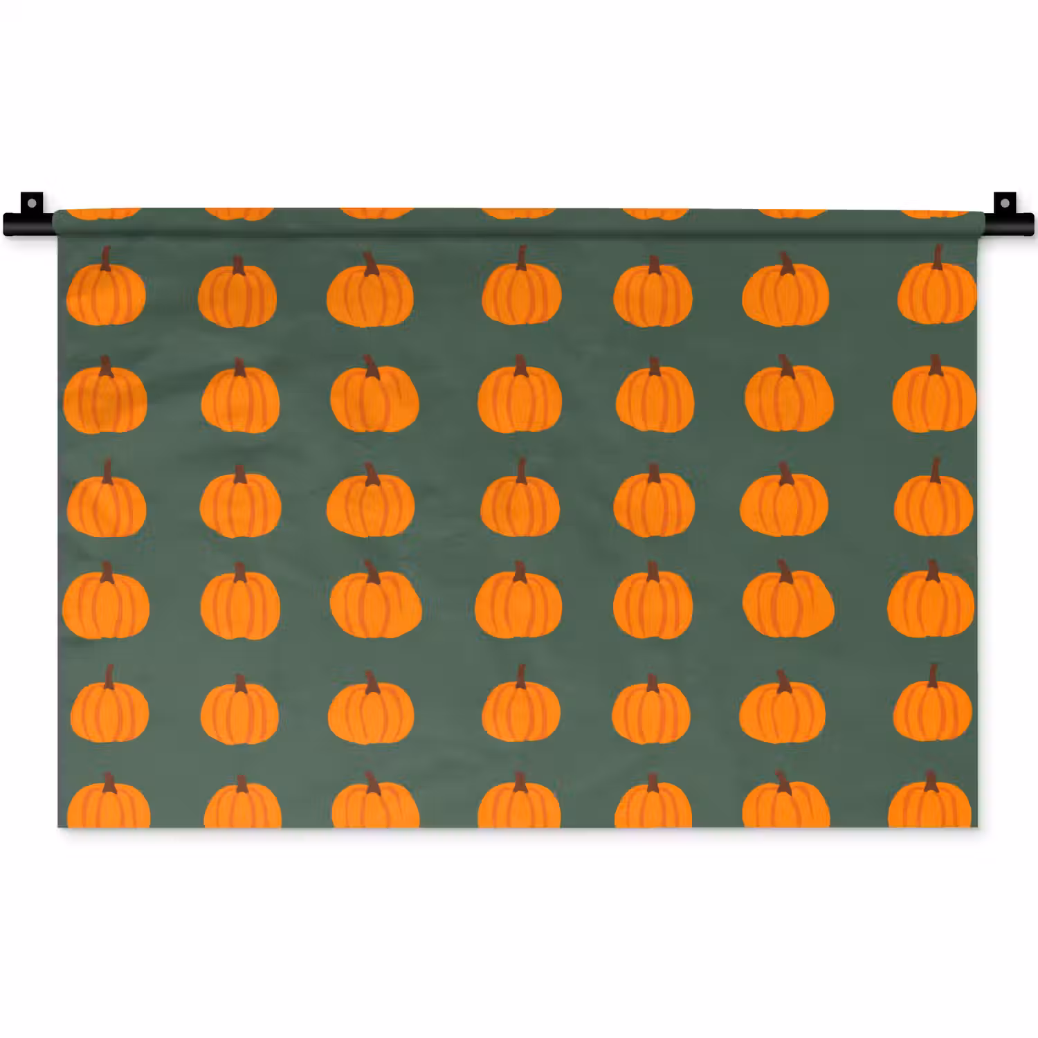 Pompoen - Patroon - Oranje Wandkleed katoen klein 269 -zz3d