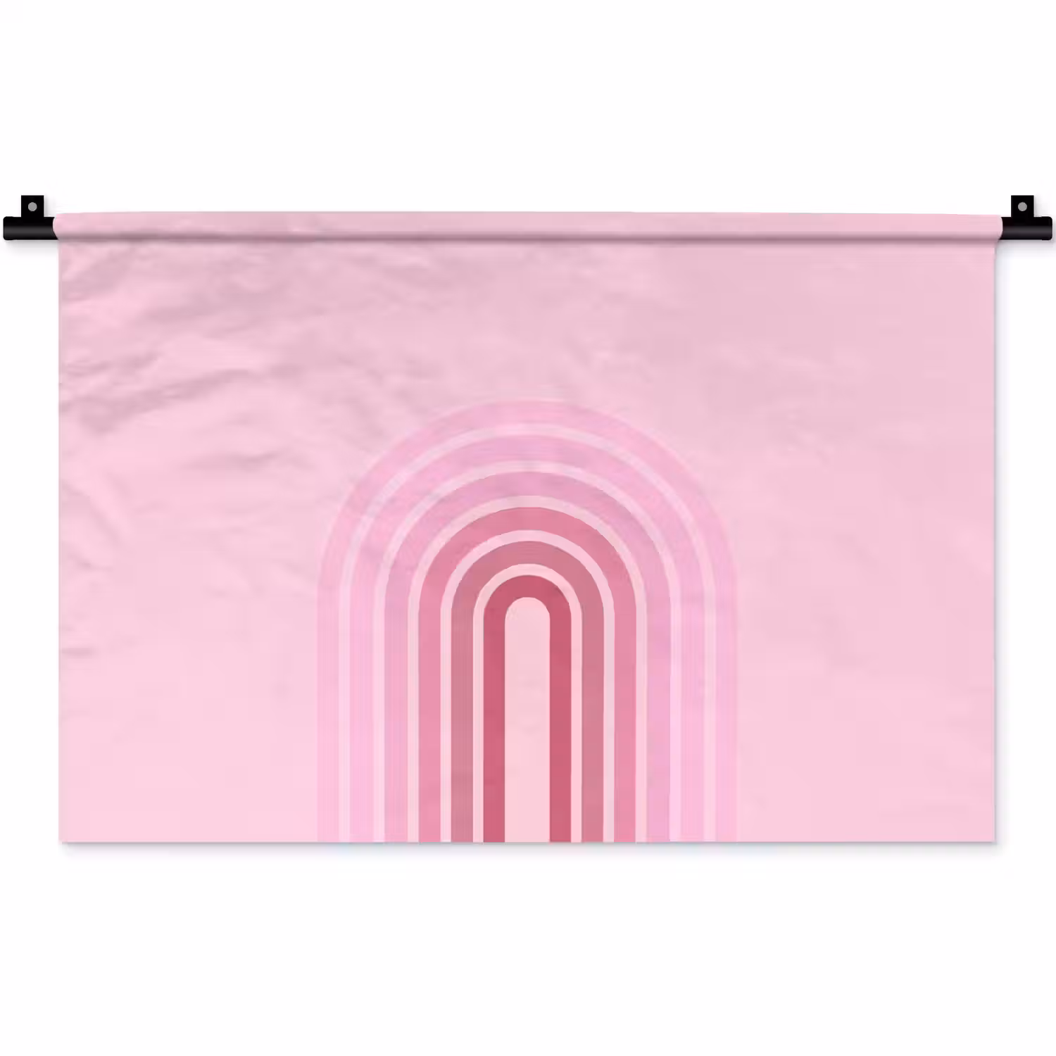 Regenboog - Roze - Abstract - Modern - Minimalistisch Wandkleed katoen klein -zz3d