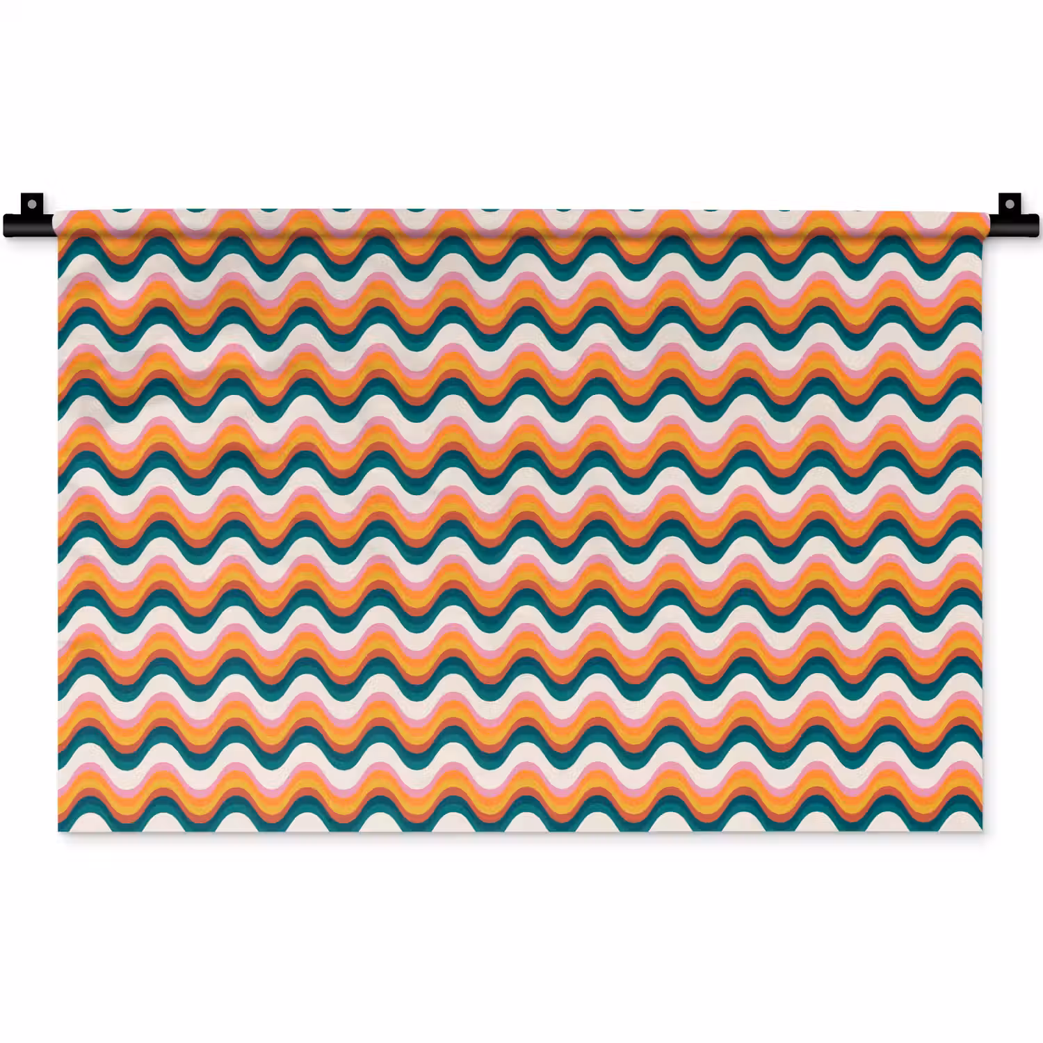 Retro - Disco - Golven - Kleur Wandkleed katoen klein 269 -zz3d